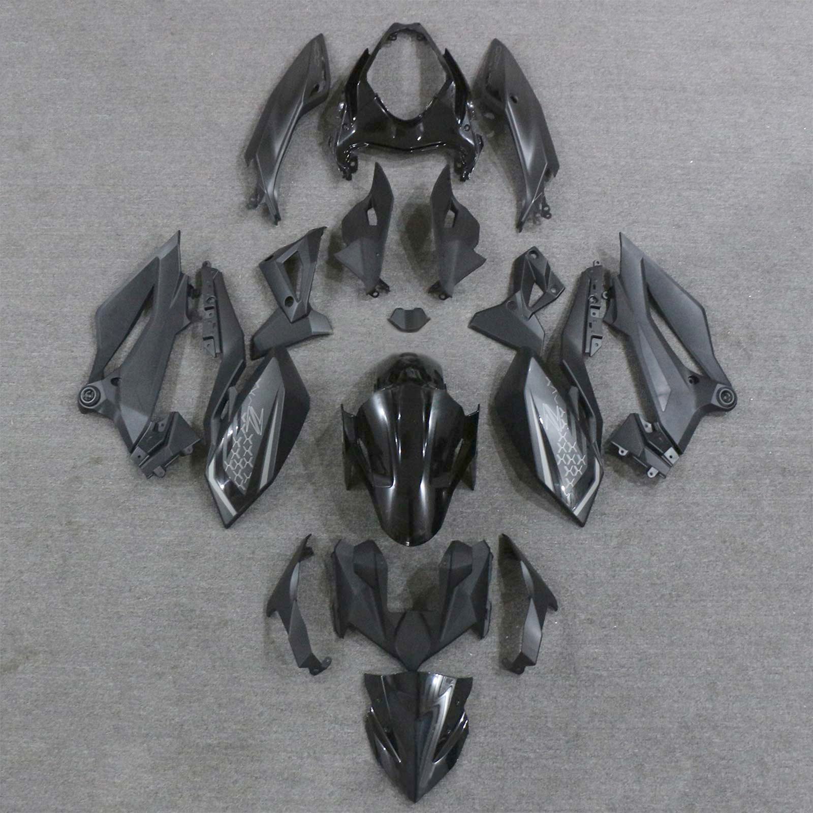 Amotopart 2018-2024 Z400 Kawasaki Matte Gloss Black Fairing Kit