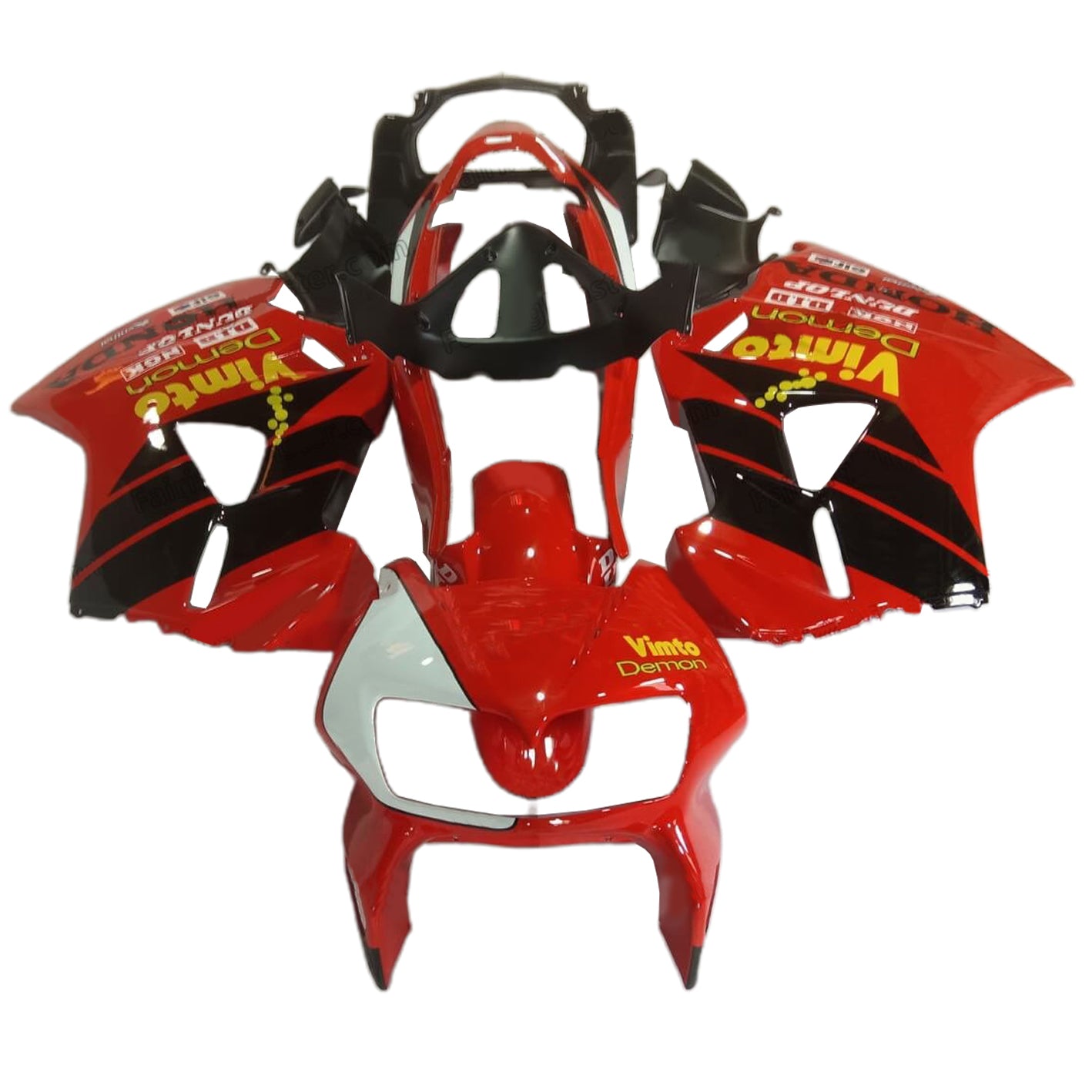 Amotopart 1998-2001 Honda VFR800 Red Black Fairing Kit