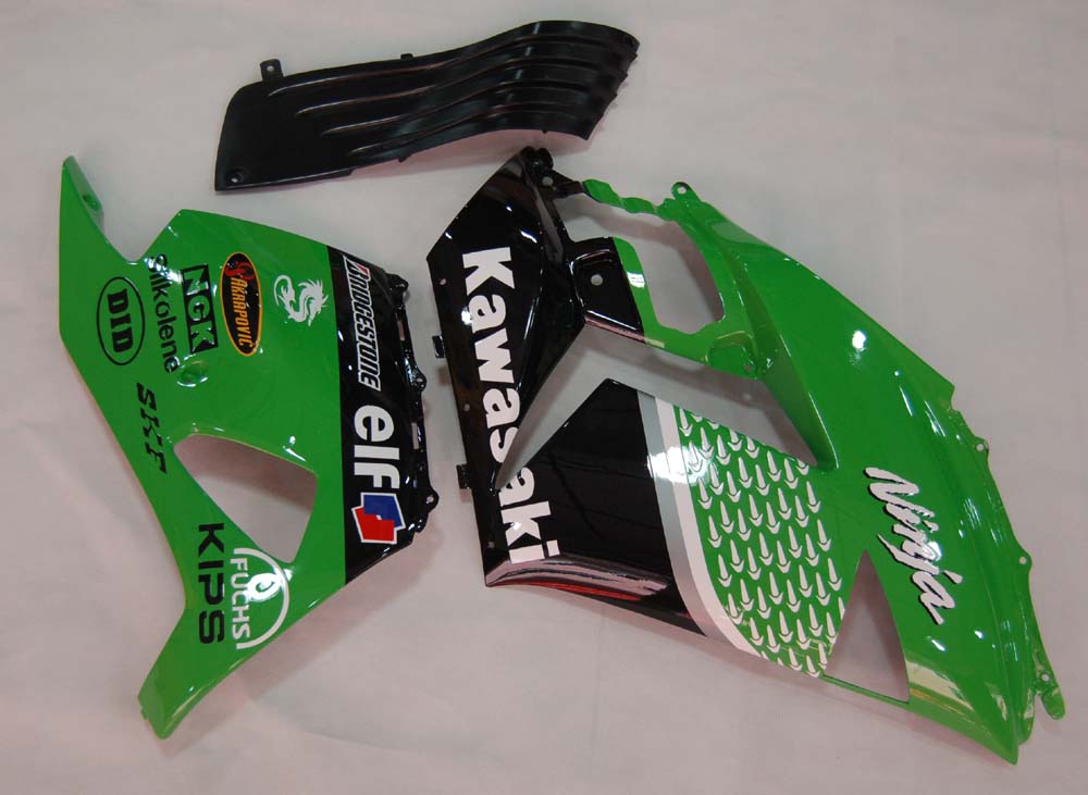 Amotopart 2006-2011 Kawasaki ZX14R Black&Green Fairing Kit