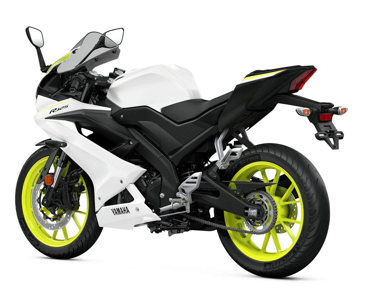 Amotopart 2019-2024 Yamaha YZF R125 Kit de carénage blanc et noir