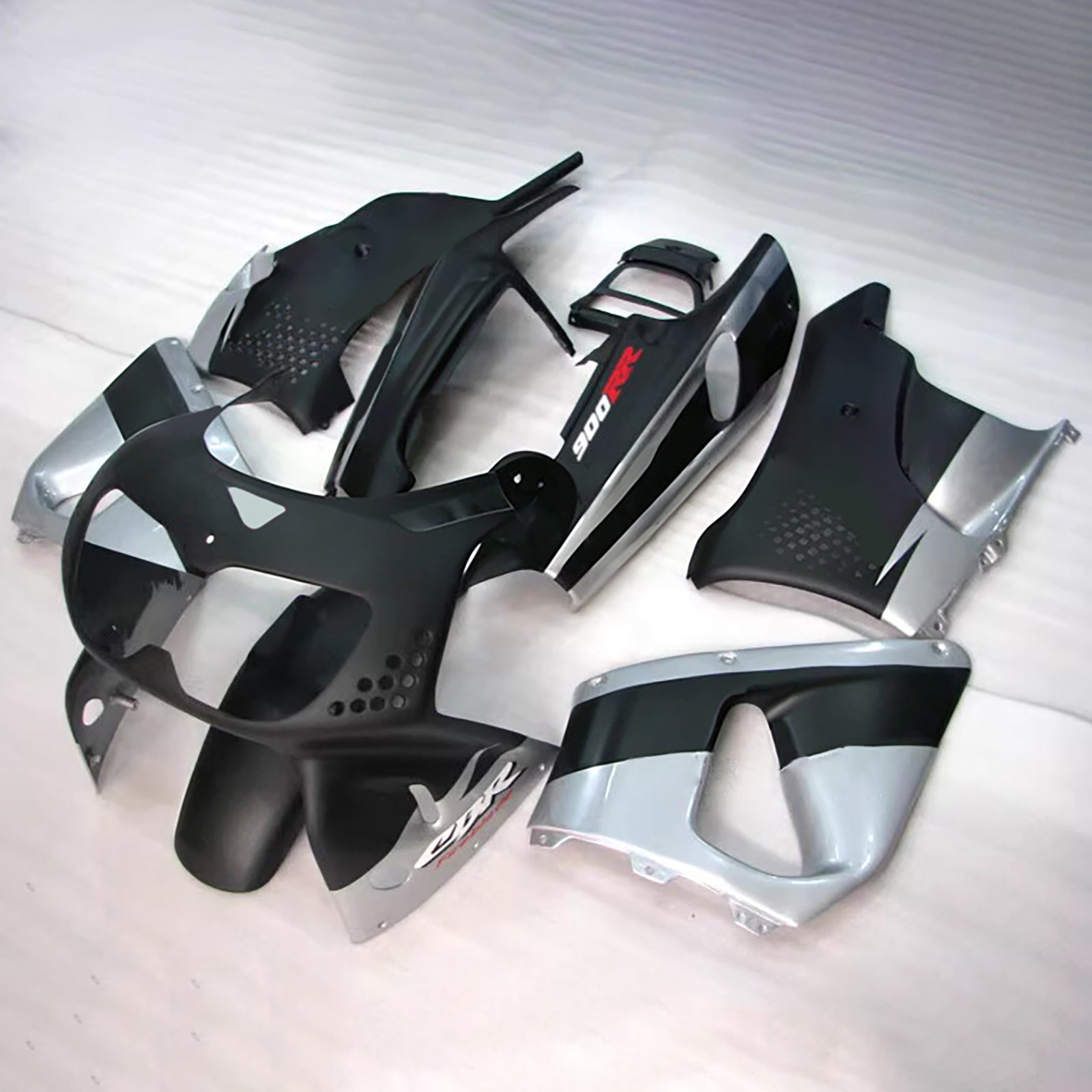Amotopart 1994-1995 Honda CBR900RR 893 Black/Silver Fairing Kit