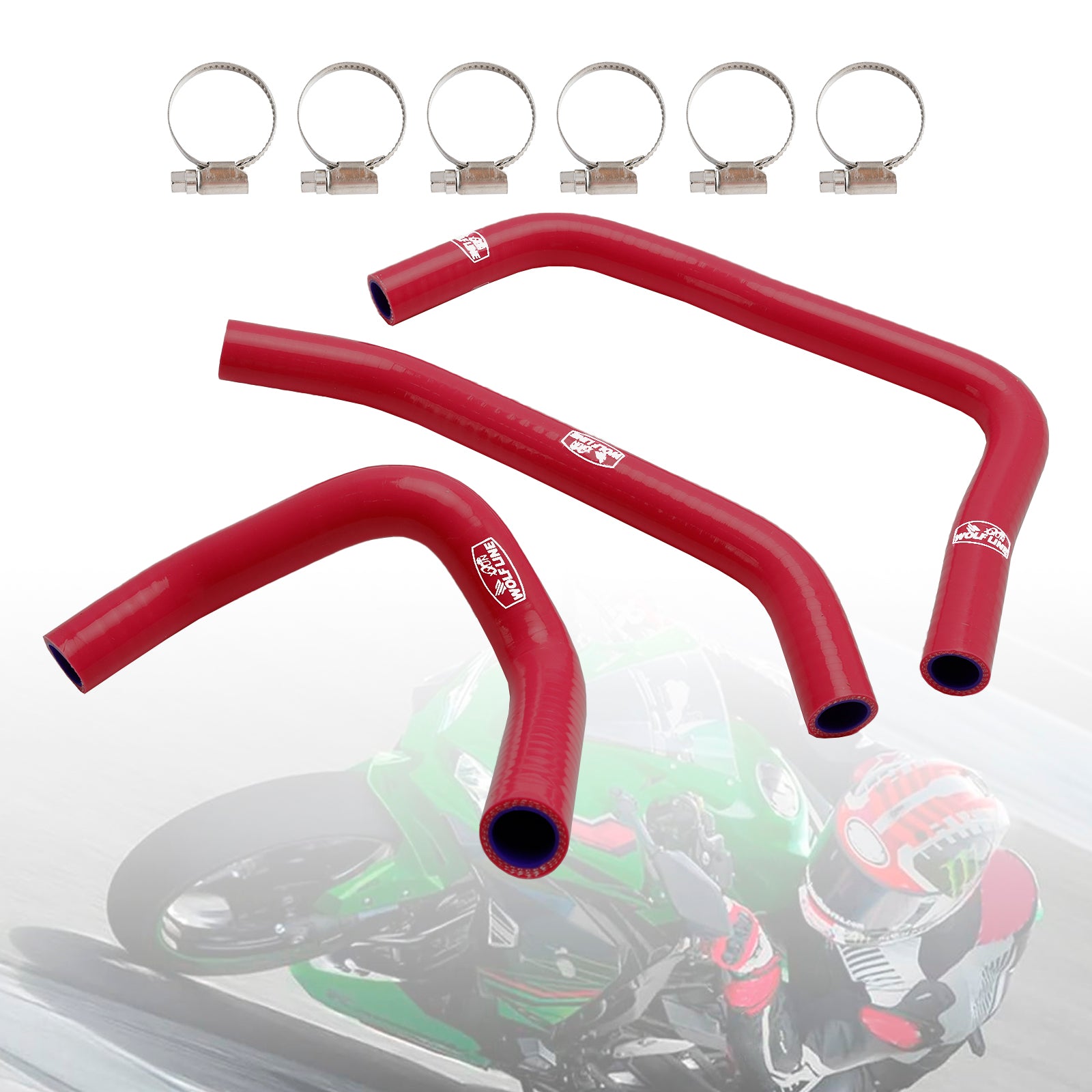 23-24 Kawasaki ZX4R ZX-4RR Silicone Radiator Coolant Hose Kit