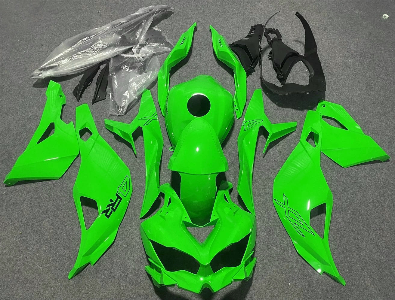 Amotopart 2019-2024 Kawasaki Ninja ZX25R ZX4R ZX4RR Light Green Fairing Kit