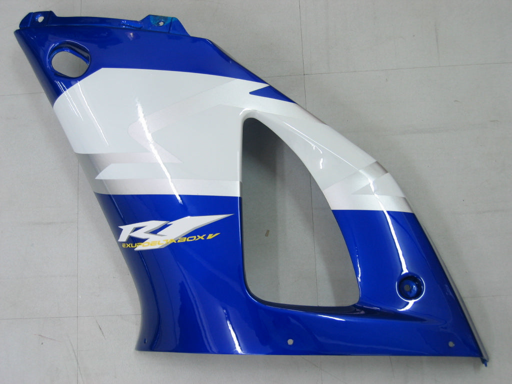 Amotopart 2000-2001 Yamaha YZF 1000 R1 Blue&amp;White Style1 Verkleidungsset
