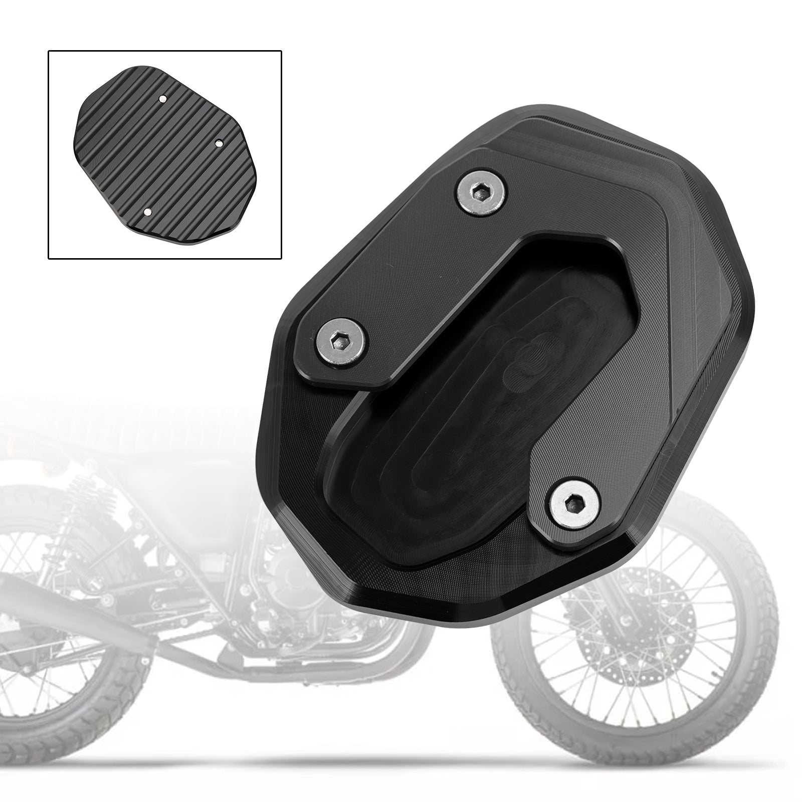 15-20 Ducati Scrambler 400/800/1100 Kickstand Enlarge Plate Pad