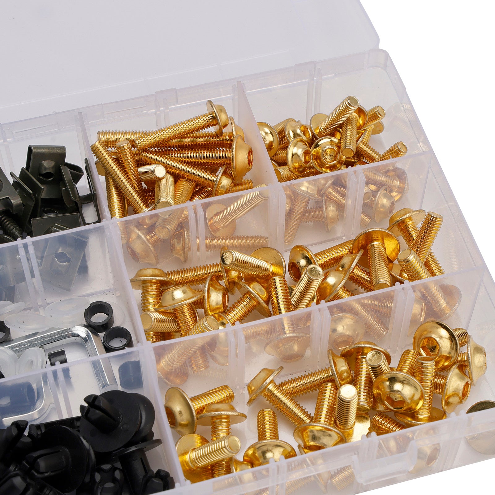 198PCS Universal Fairing Bolts Screws Kit Gold