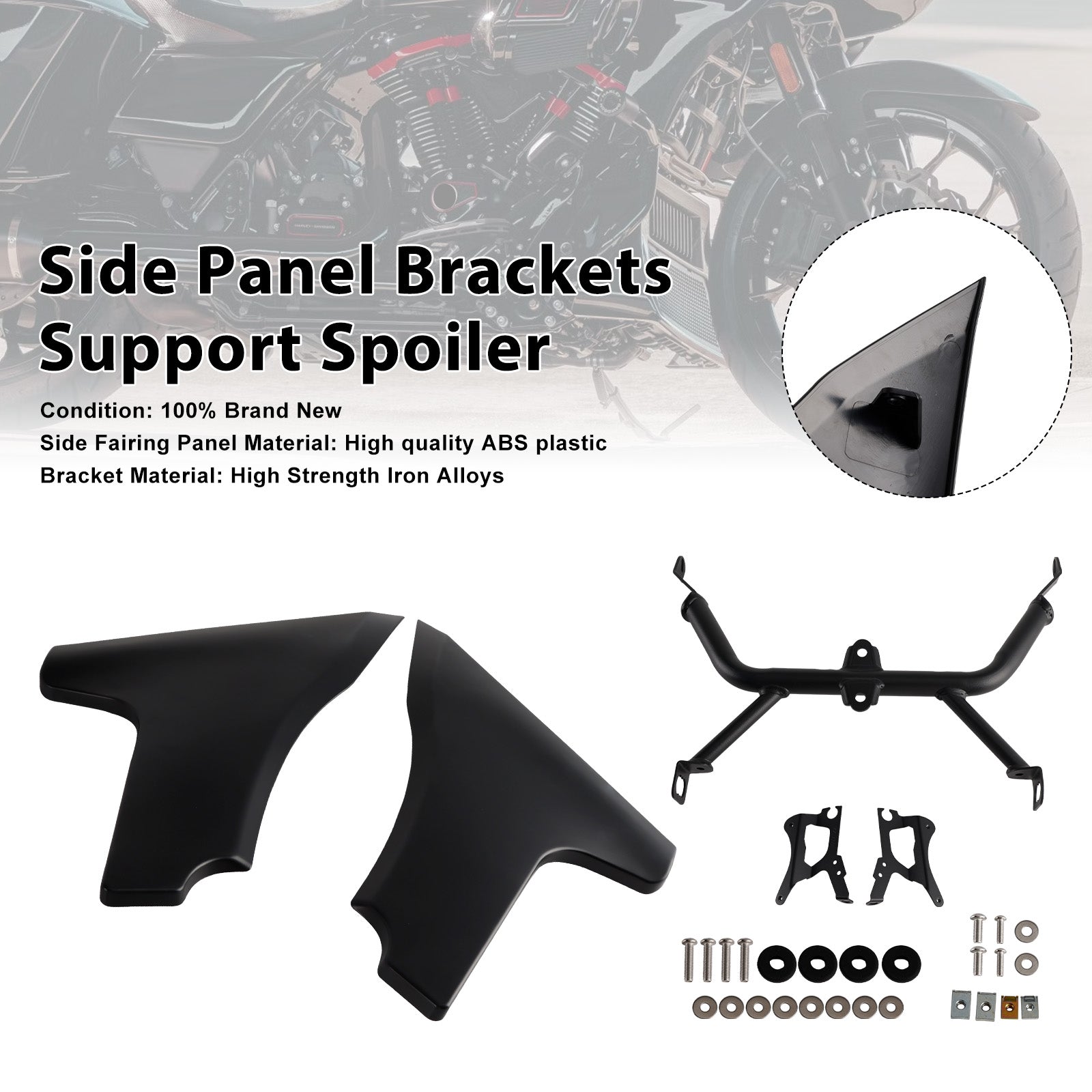 23-25 CVO 121 117 Road Glide FLTRXSESide Panel Brackets Support Spoiler