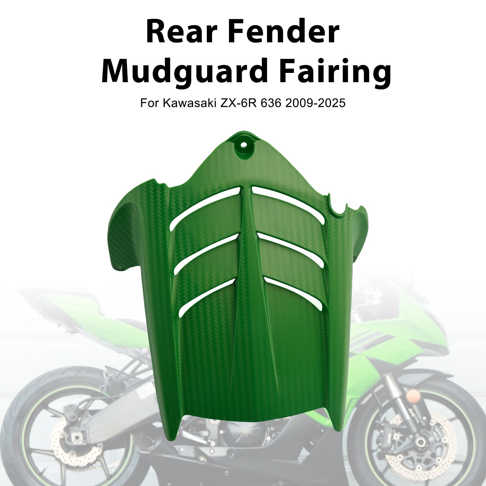 2009-2025 Kawasaki ZX-6R 636 Rear Fender Mudguard Fairing