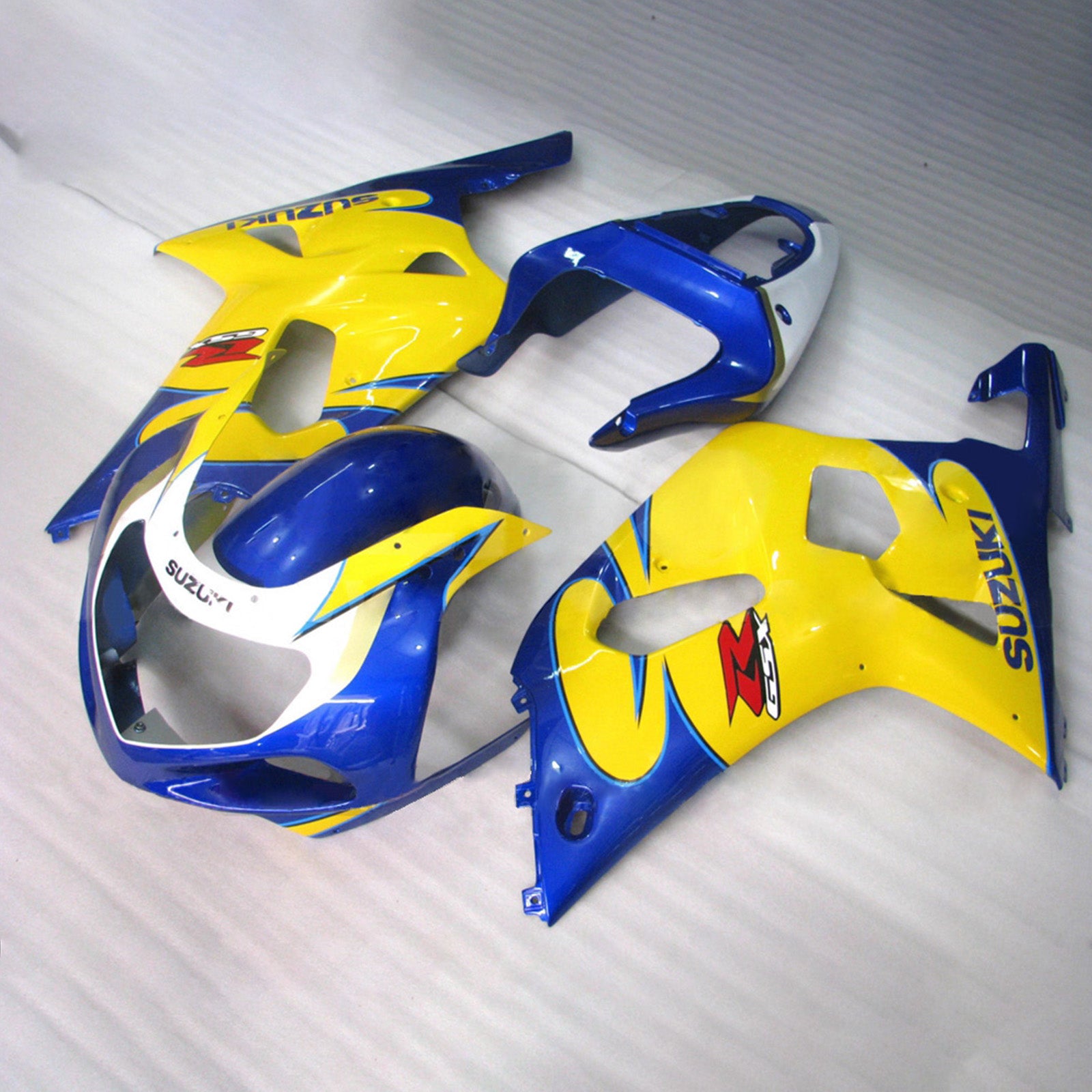 Amotopart Suzuki 2001-2003 GSXR 600 2000-2003 GSXR 750 Blue Yellow Fairing Kit