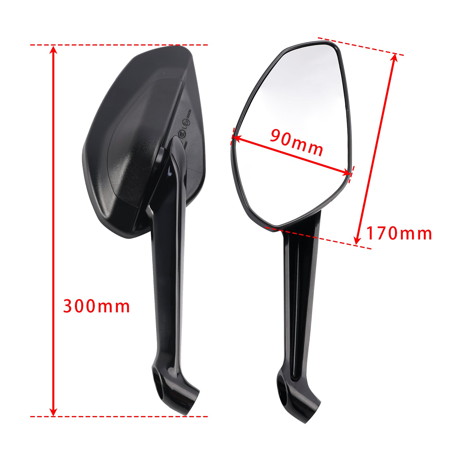 2018-2021 Ducati Monster 797 / 821 / 937 /1200 / S Rear View Mirror PA