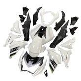 Amotopart 2013-2018 Kawasaki Z800 White Black Fairing Kit