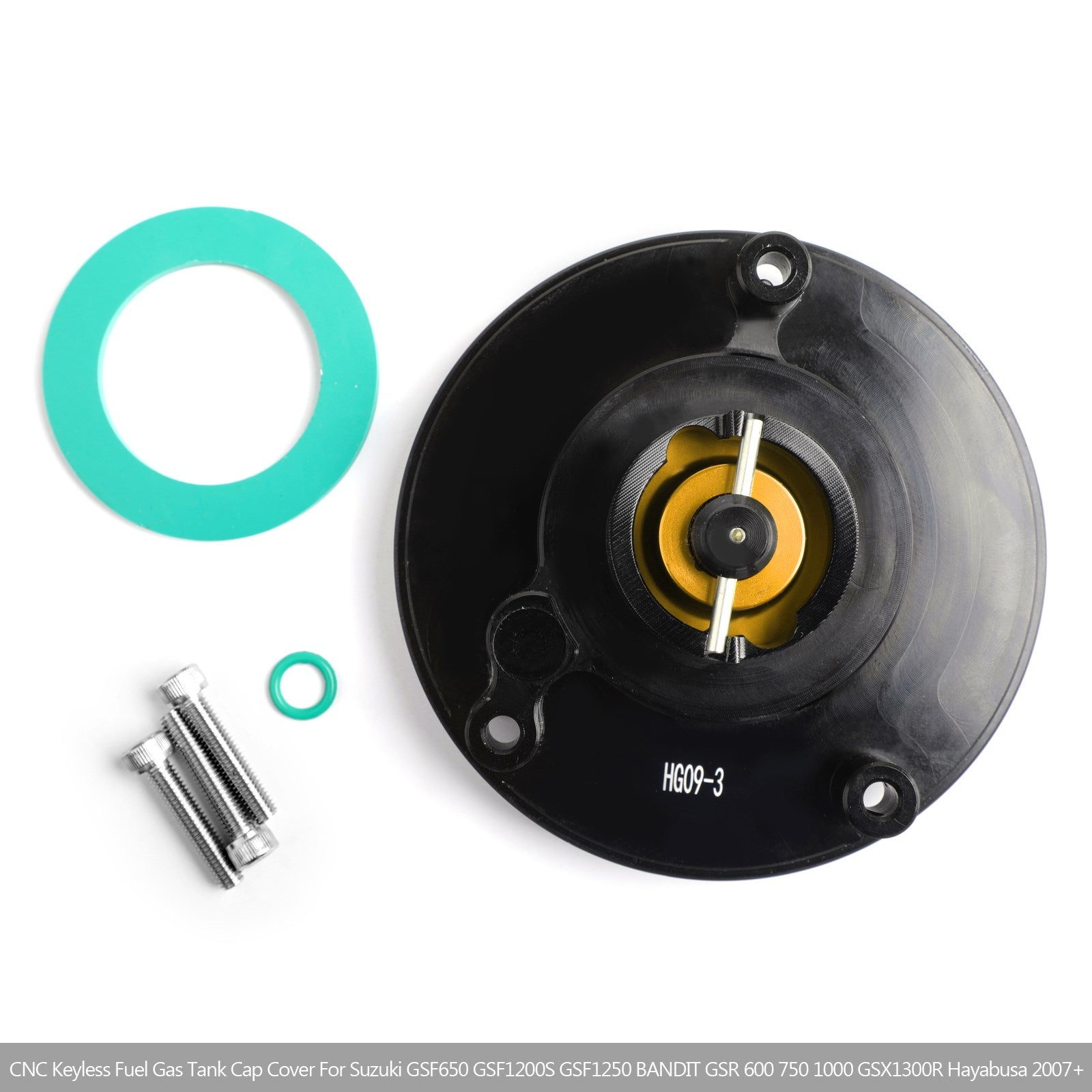 07-18 Suzuki GSX1300R Hayabusa CNC Keyless Fuel Gas Tank Cap Gold