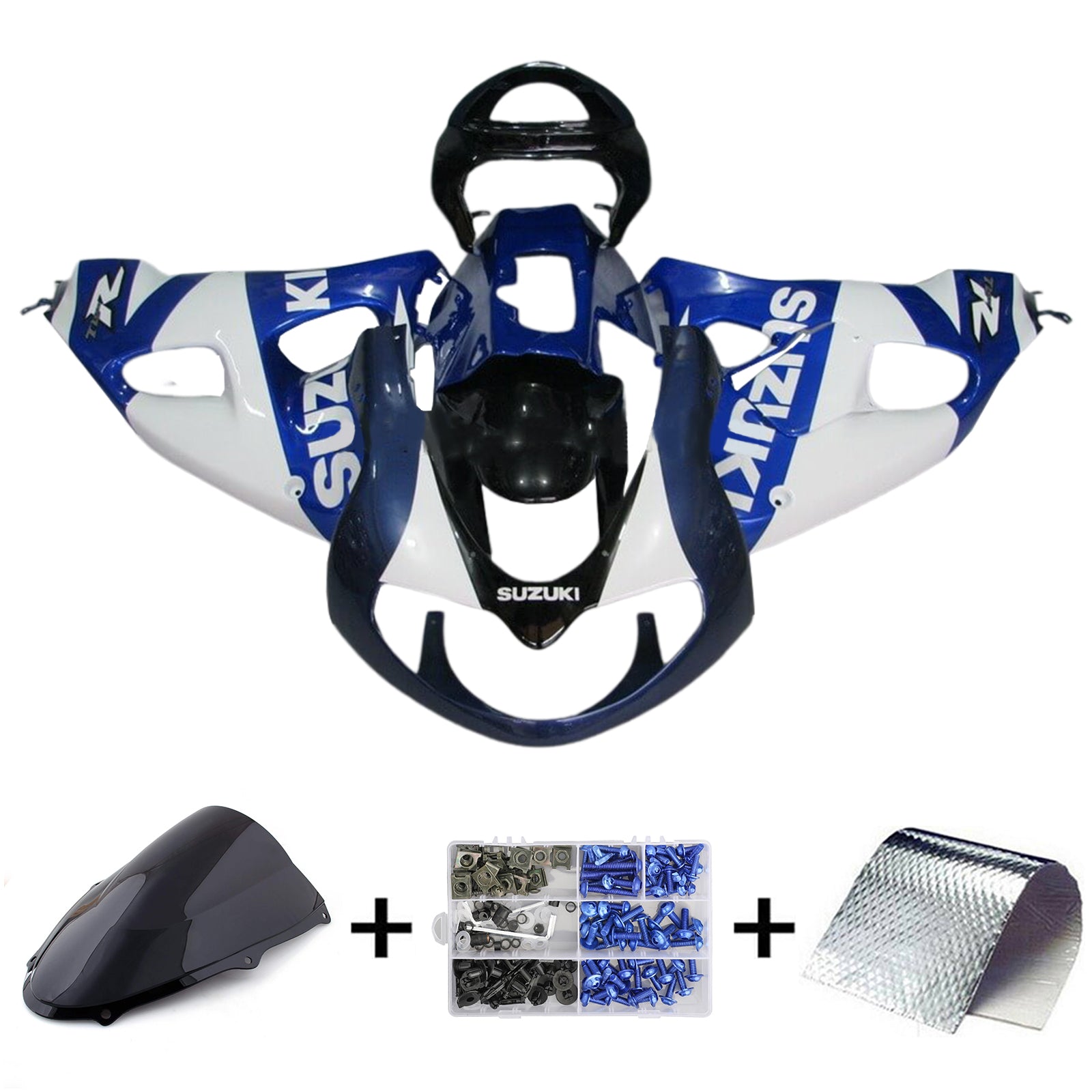 Amotopart 1998-2003 TL1000R Suzuki Blue&White Style3 Fairing Kit