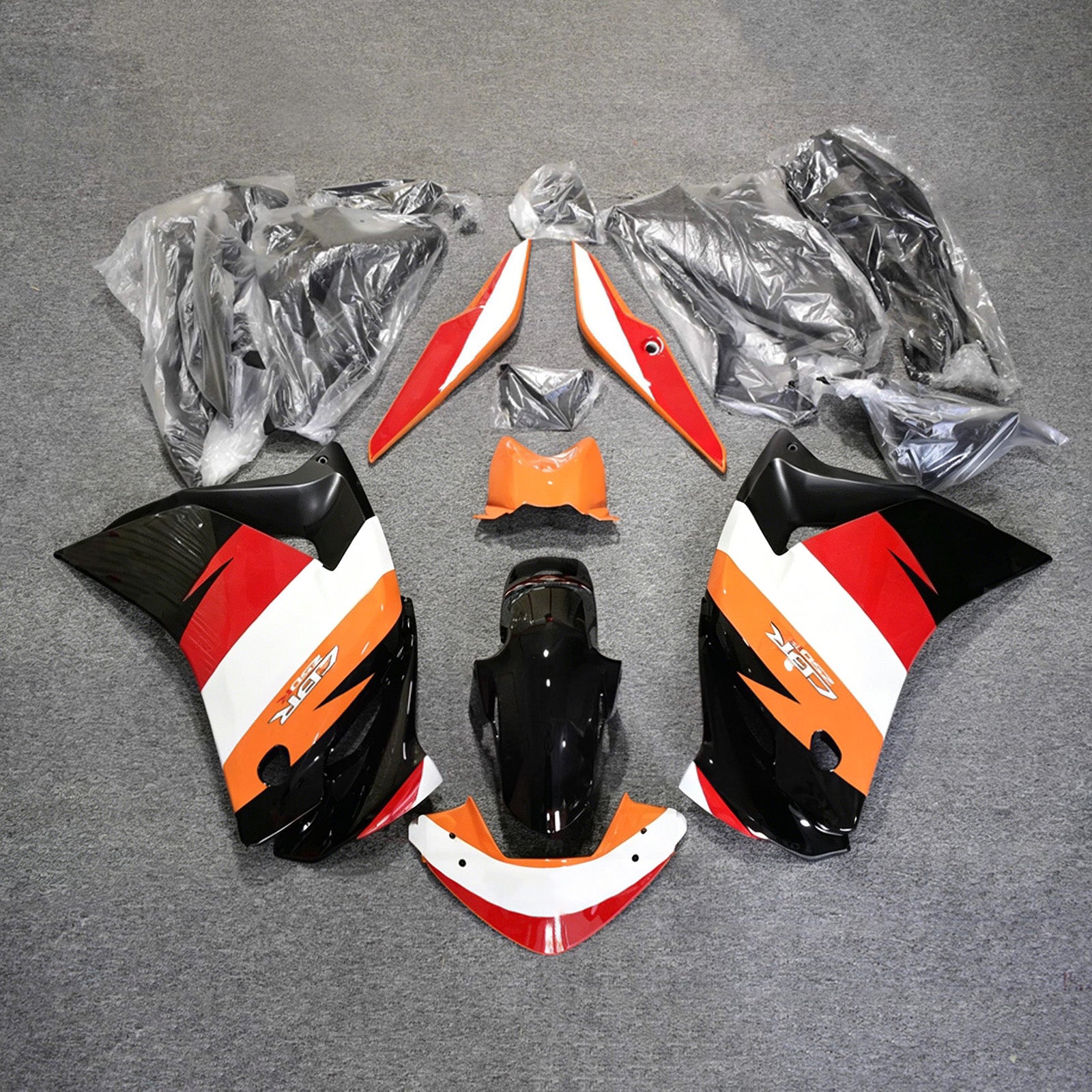 Amotopart 2011-2015 Honda CBR250R Kit de carénage blanc/rouge/noir/orange