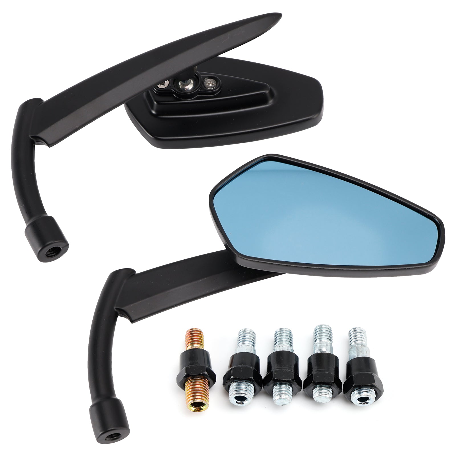 Touring Cruiser Chopper Dyna Motorcycle Black Blade-shape Rearview Mirror