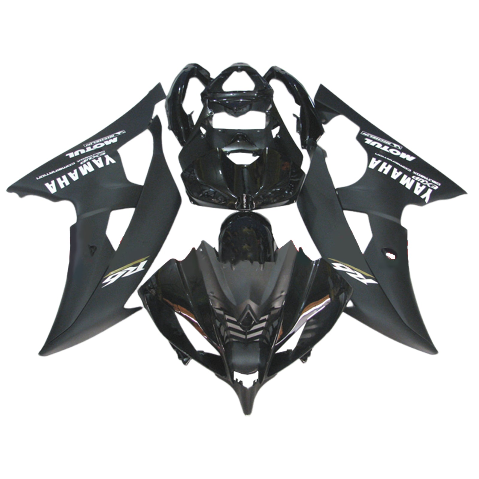 Amotopart 2008-2016 Yamaha YZF 600 R6 Black Style3 Fairing Kit