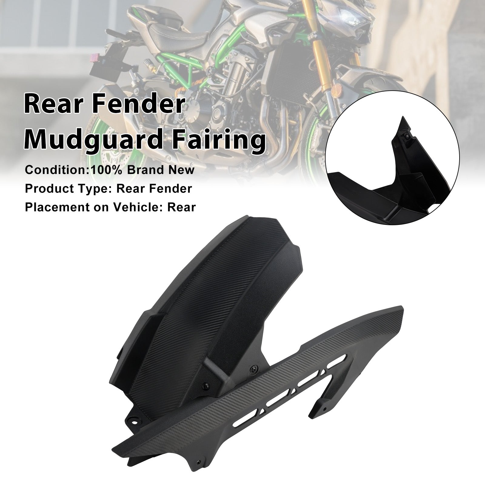 2025-2026 Kawasaki Z900 Z900SE Rear Fender Mudguard Fairing