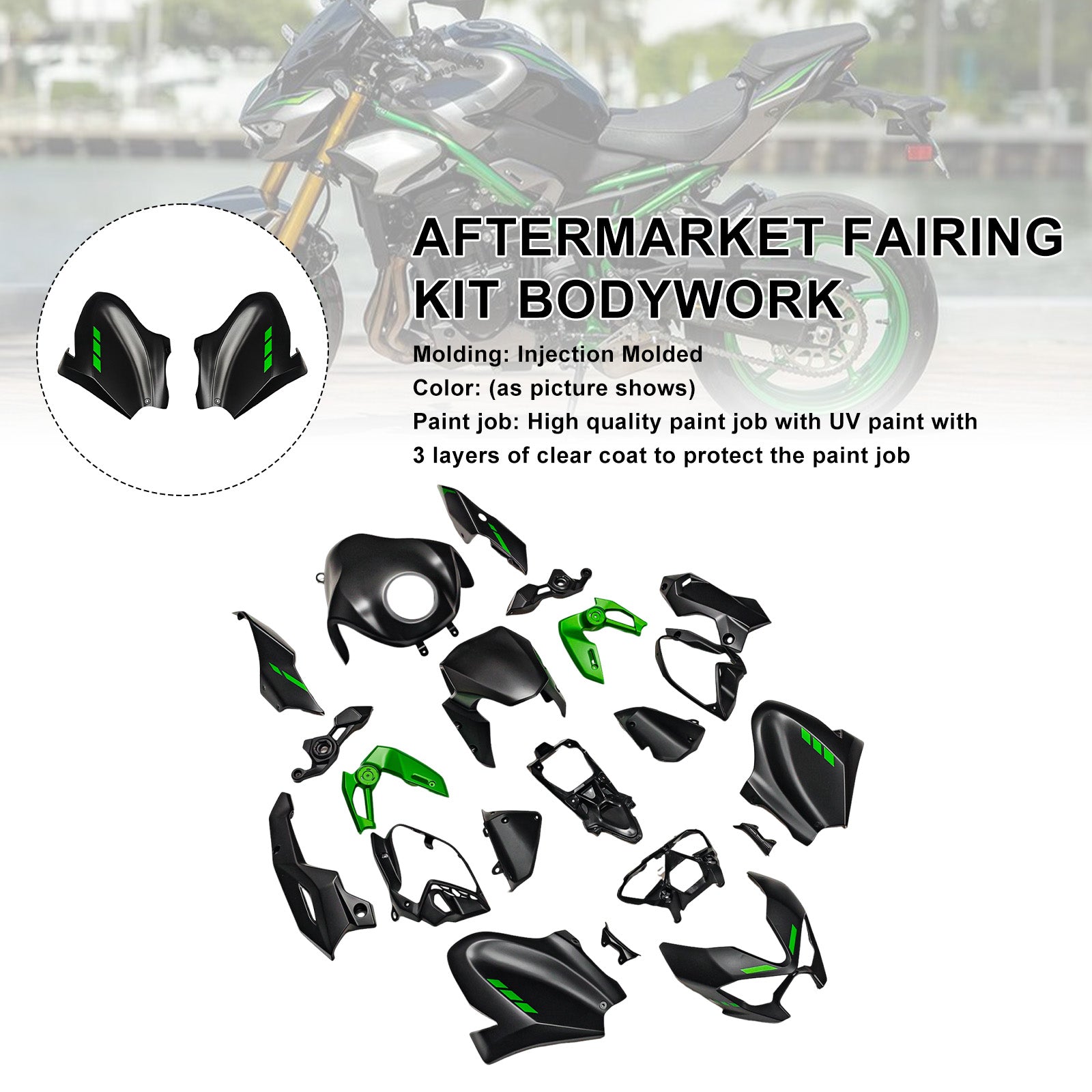 Amotopart 2025-2026 Kawasaki Z900 Fairing Kit Collection