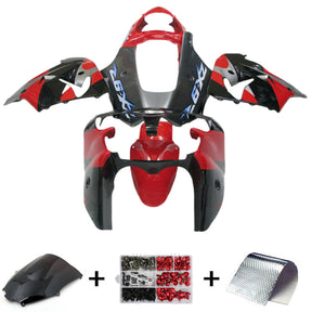 Amotopart 2000-2001 Kawasaki ZX9R Black Red Fairing Kit