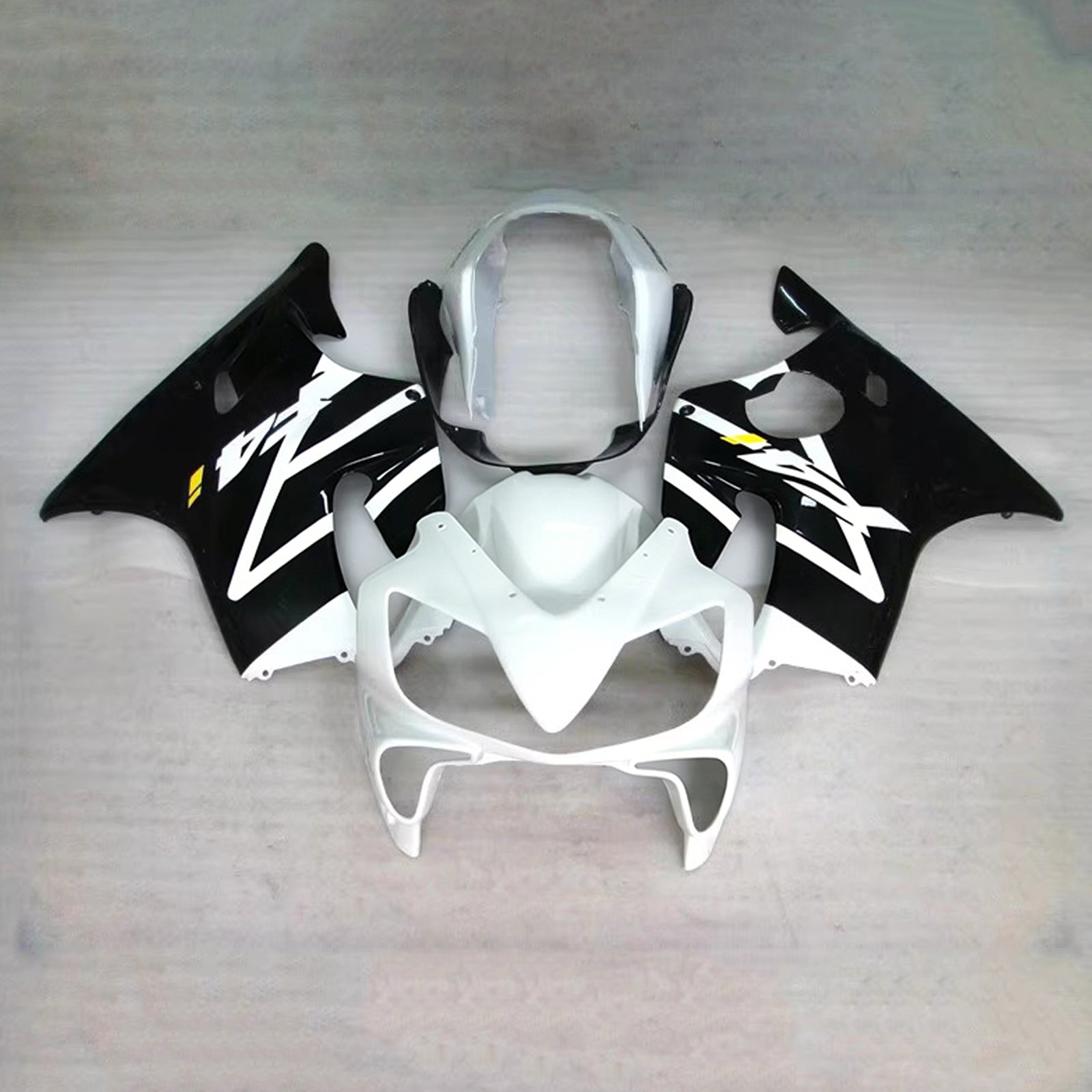 Amotopart 2004-2007 Honda CBR600 F4i White/Black Fairing Kit