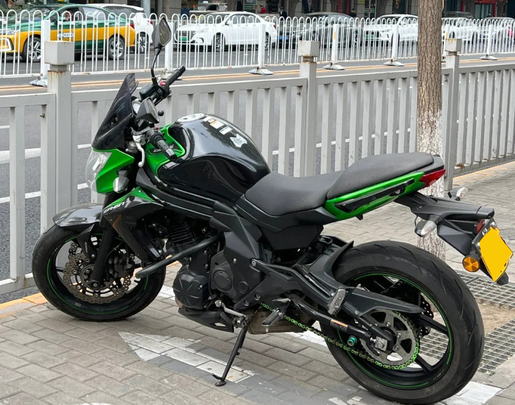 Amotopart 2012-2016 Kawasaki ER-6N グリーン ブラック フェアリングキット