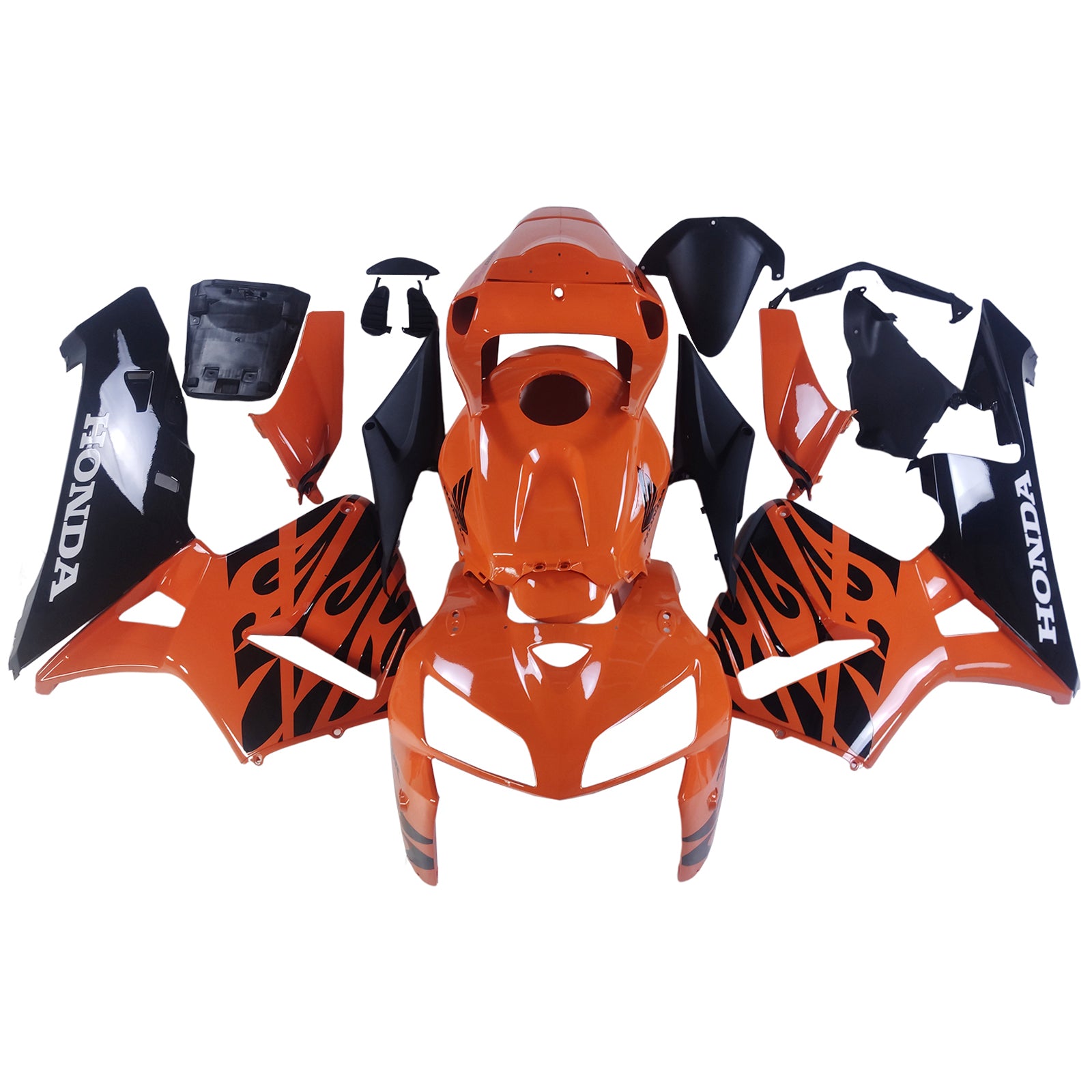 Amotopart 2005-2006 Honda CBR600RR Orange Black Fairing Kit