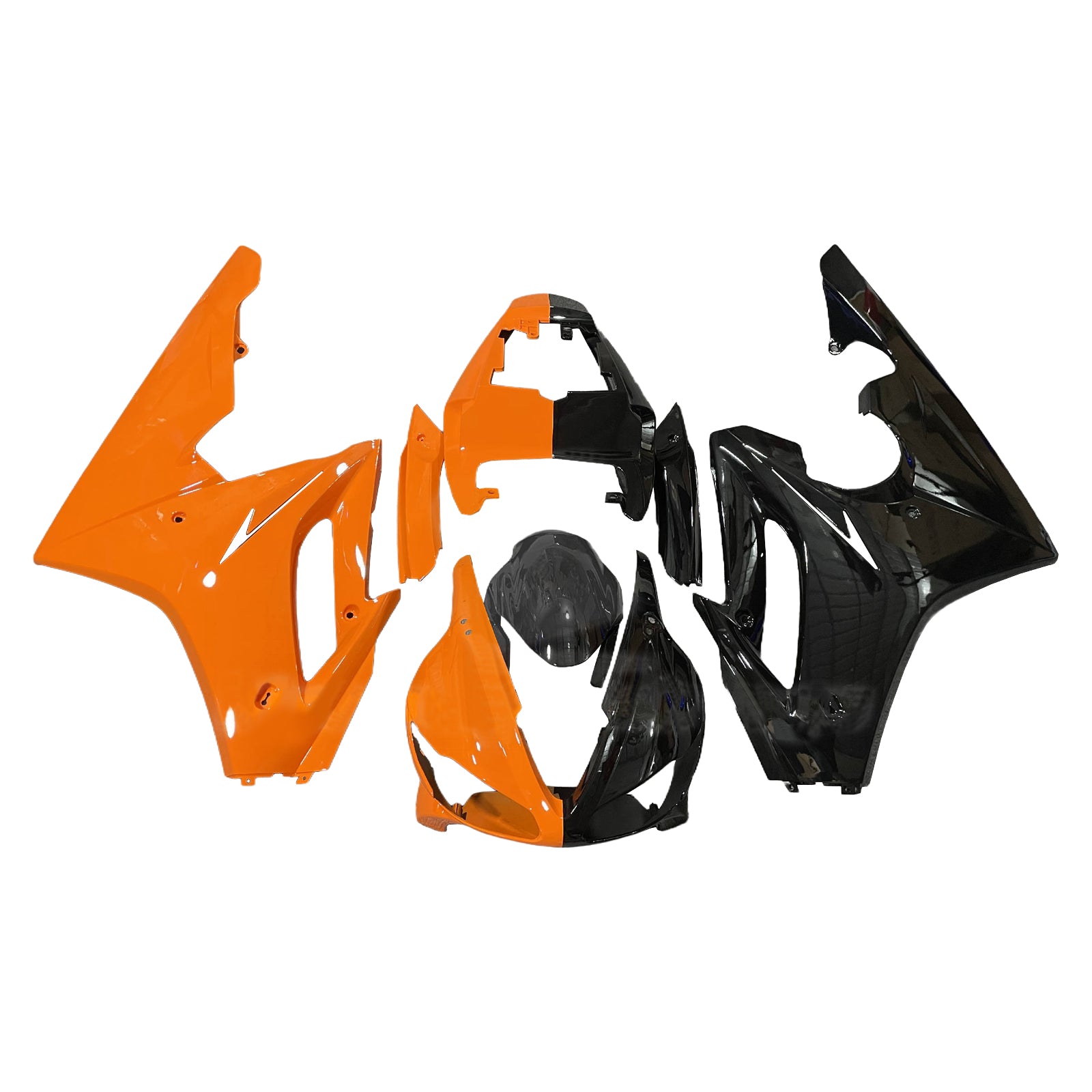 Amotopart 2009-2012 Triumph Daytona 675 Glossy Orange Black Fairing Kit