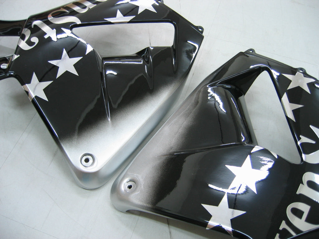 Amotopart 2005-2006 Honda CBR600RR Kit de carenado negro y plateado