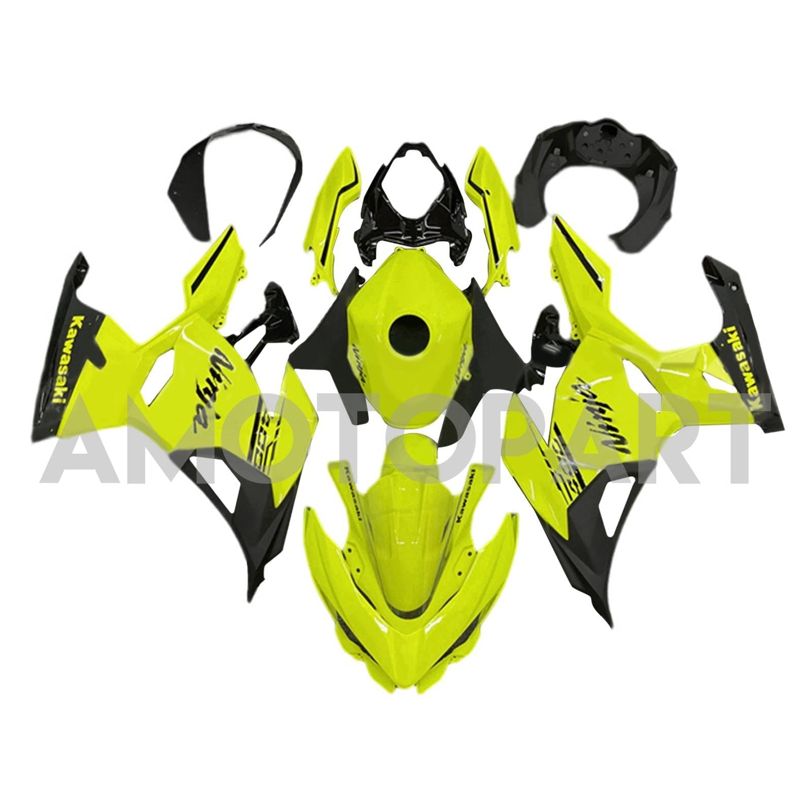 Amotopart 2018-2024 Kawasaki EX400/Ninja400 Fairing Kit Collection One