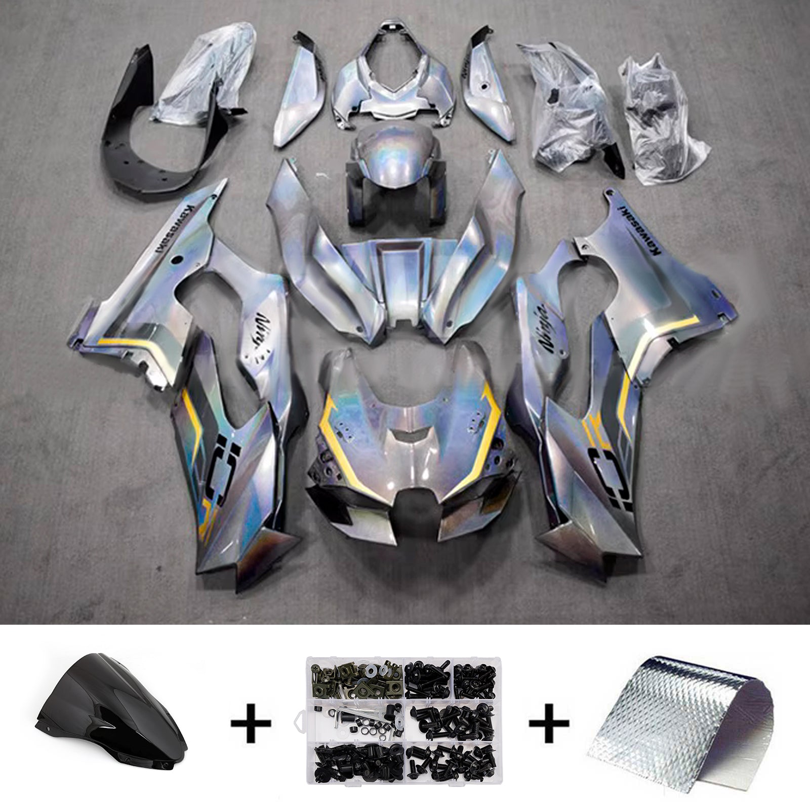 Amotopart 2021-2025 Kawasaki ZX-10R/ZX-10RR マルチカラー フェア