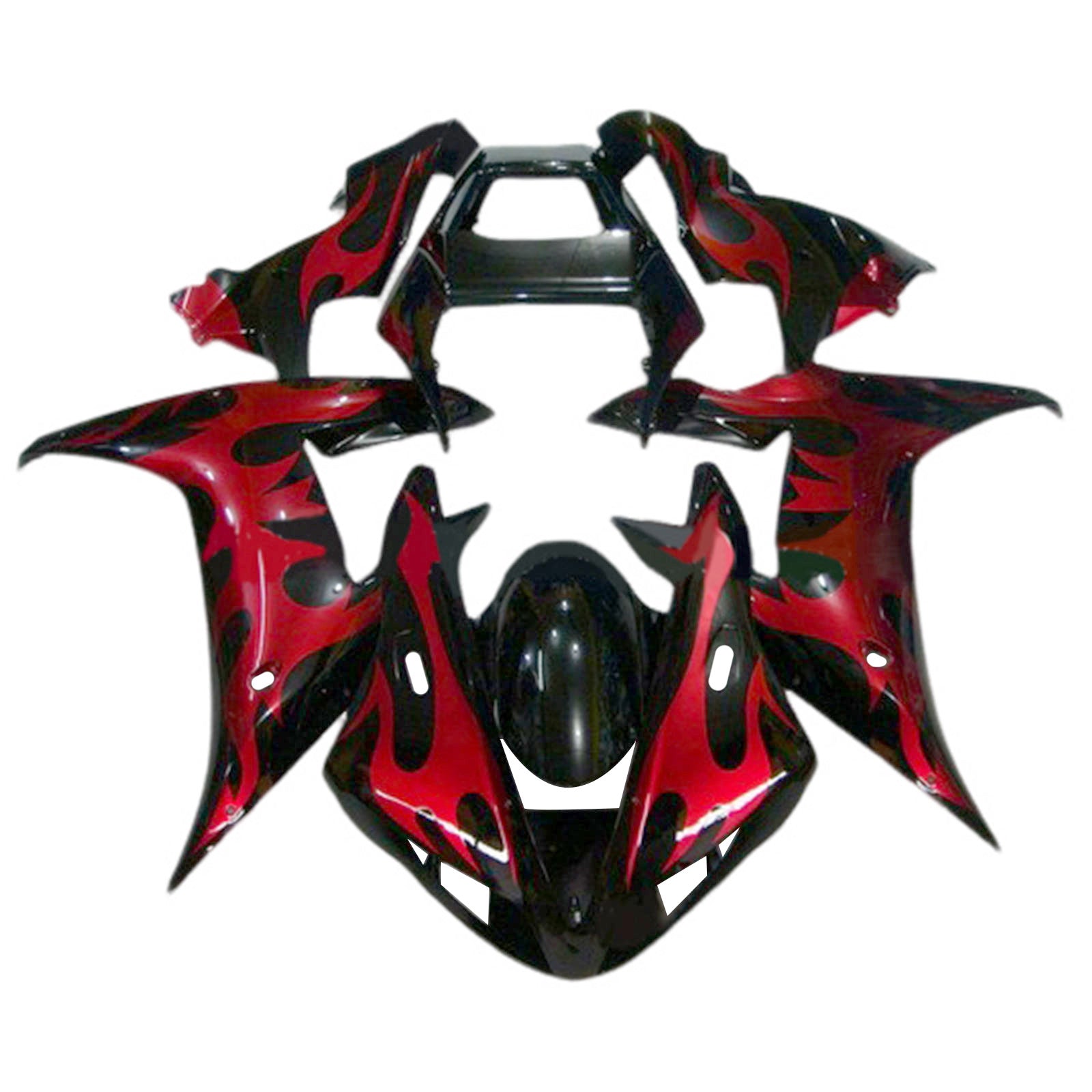 Amotopart 2002-2003 Yamaha YZF R1 Glossy Black Red Fairing Kit