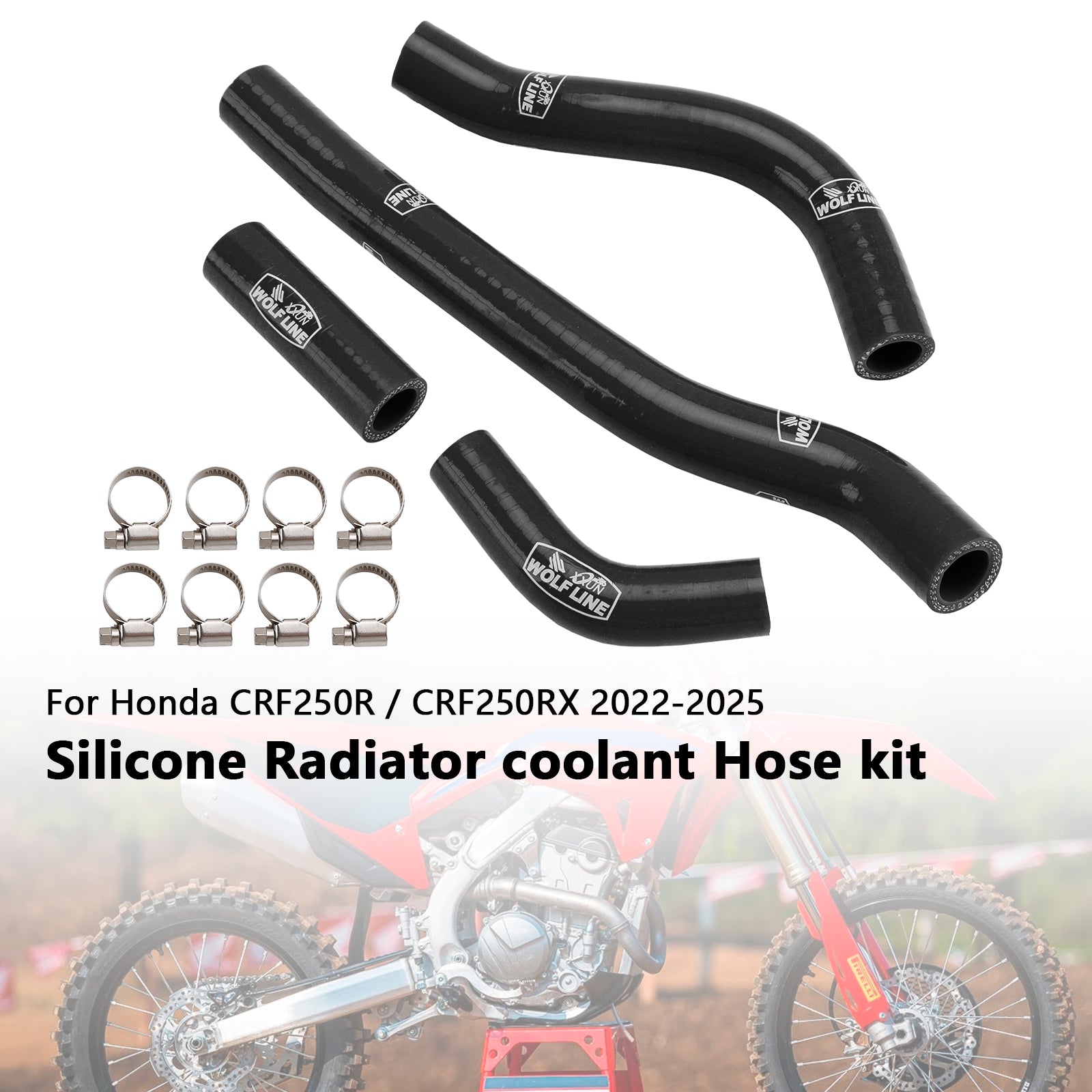 2022-2025 Honda CRF250R CRF250RX Silicone Radiator coolant Hose