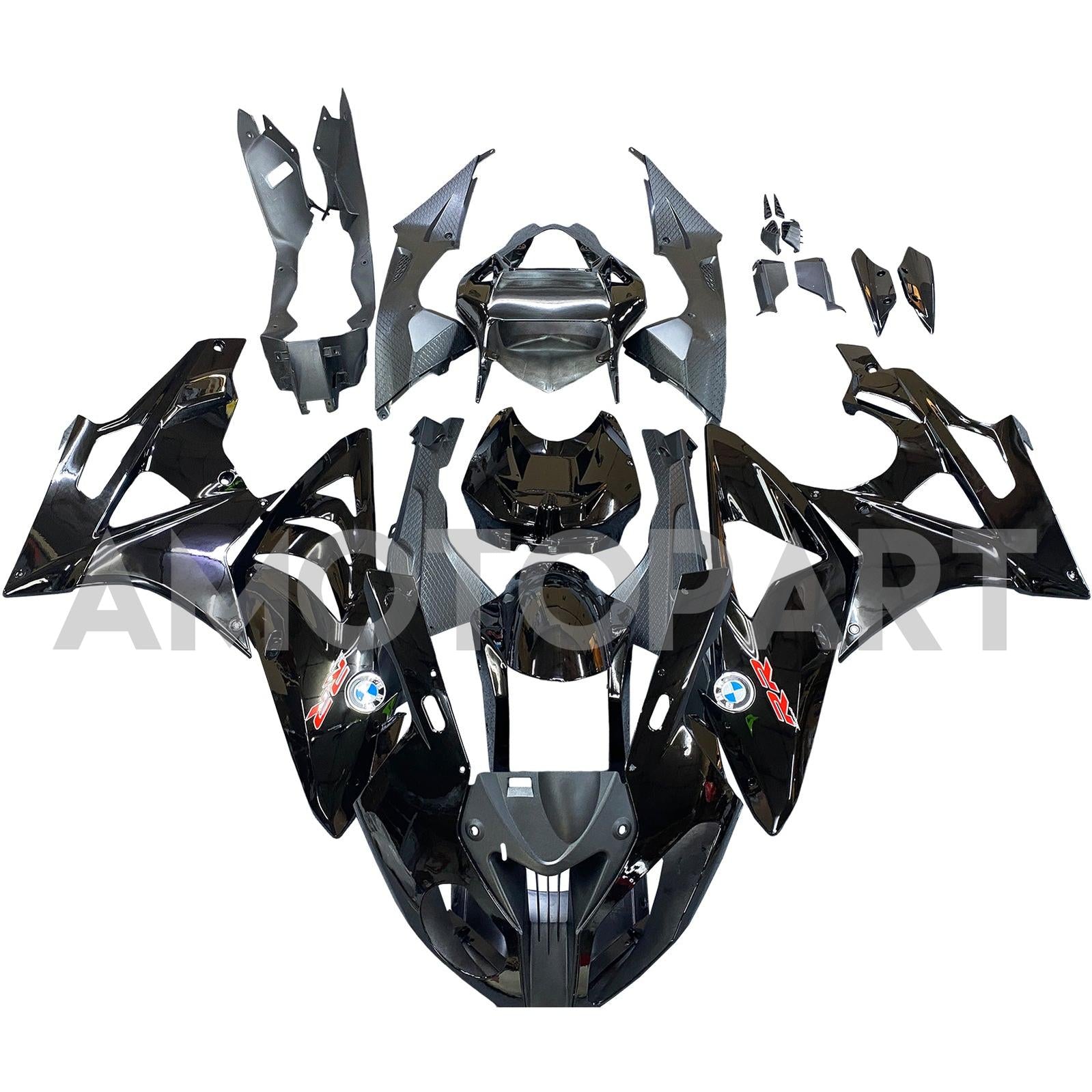 Amotopart 2009-2014 BMW S1000RR Black Fairing Kit