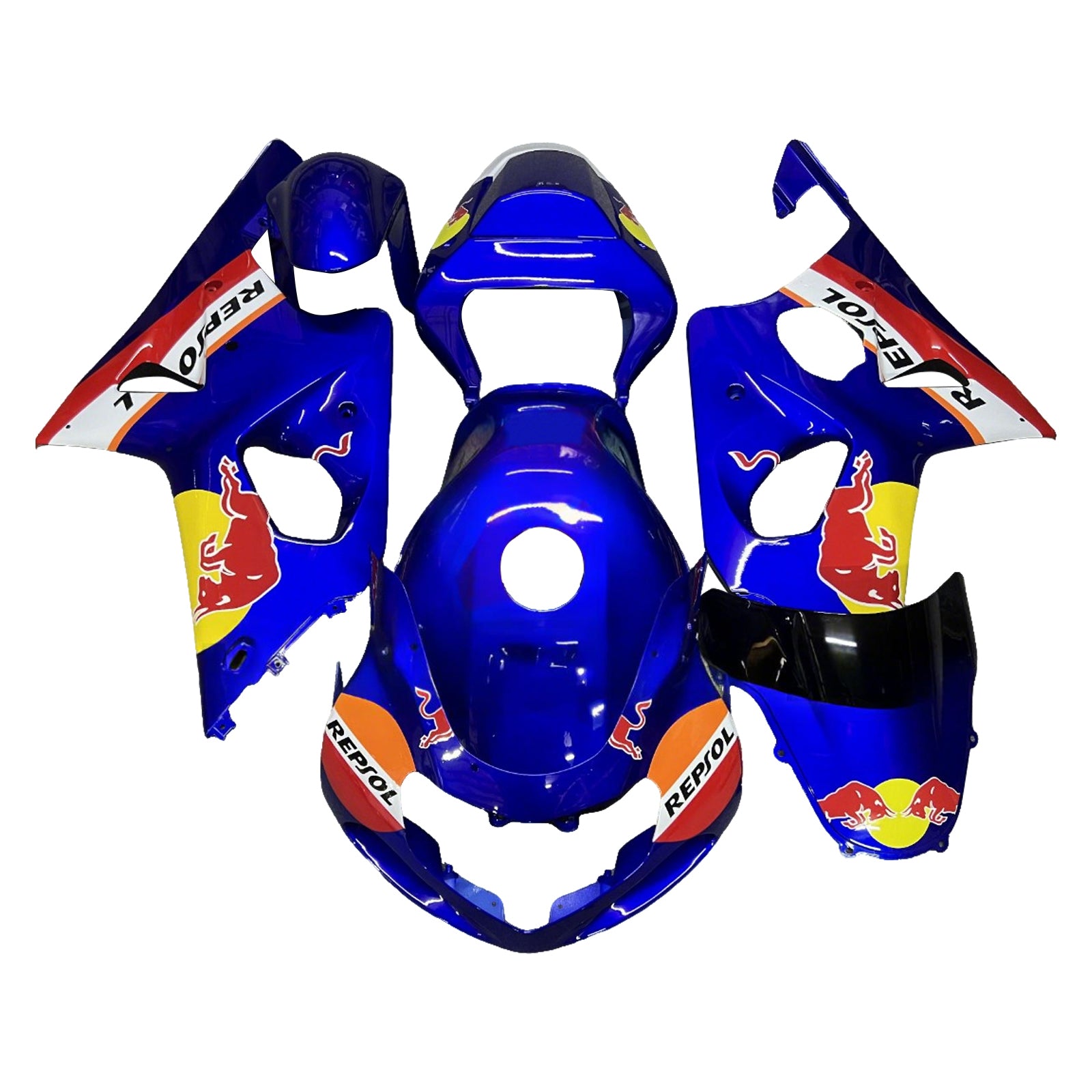 Amotopart 2000-2002 Suzuki GSXR1000 Blue Fairing Kit