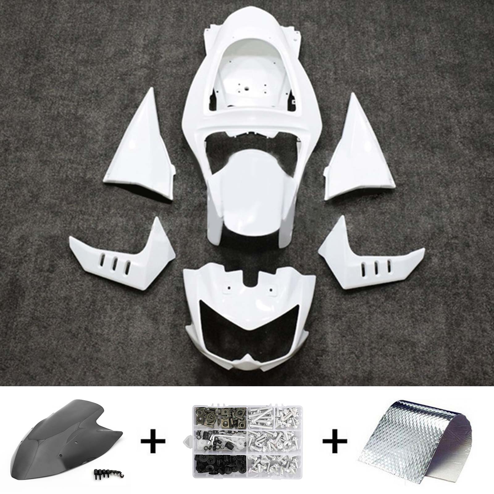 Amotopart 2003-2006 Z1000 Kawasaki White Fairing Kit