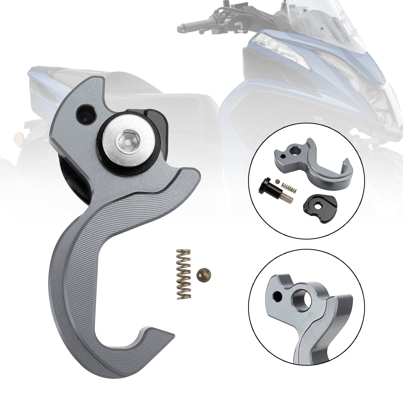 Soporte de almacenamiento con gancho para casco, compatible con Yamaha Tricity 125 14-21 155 16-23