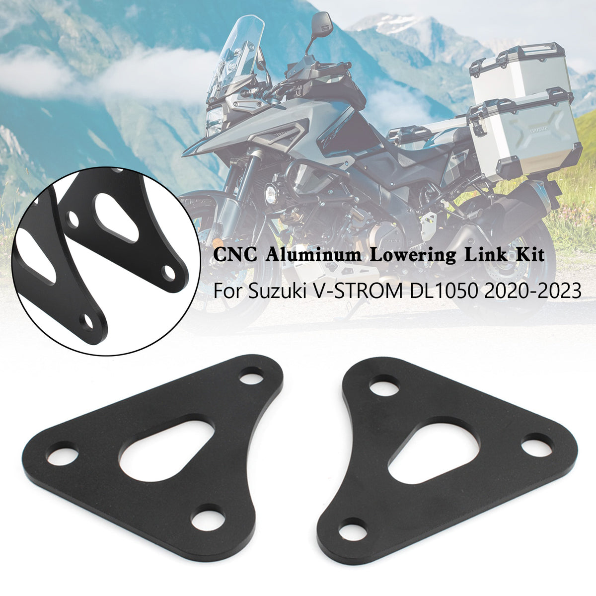 Kit di collegamento abbassamento in alluminio CNC regolabile per Suzuki V-STROM DL1050 2020-2023