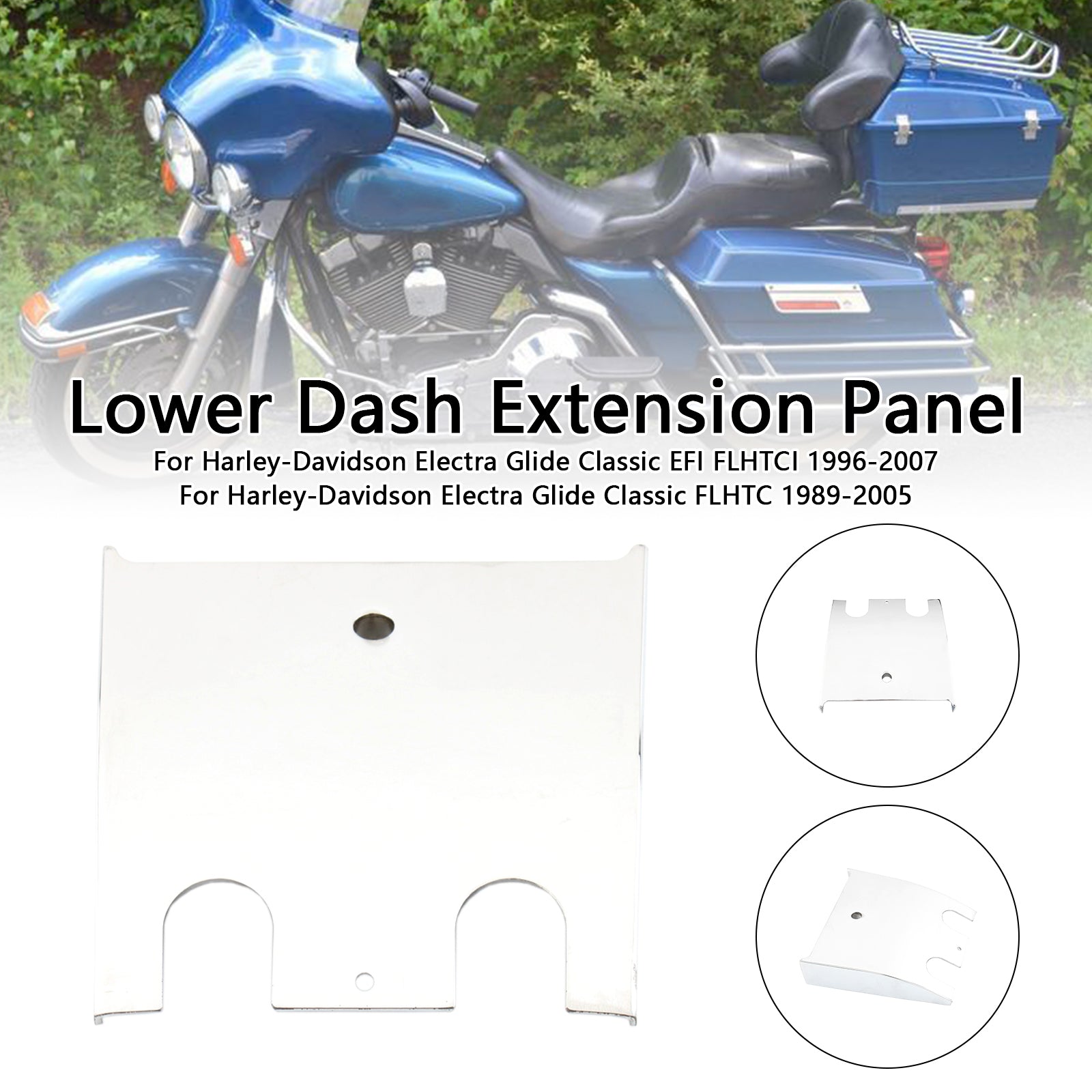 89-07 Electra Glide Road Glide FLHT FLTC Lower Dash Extension Panel