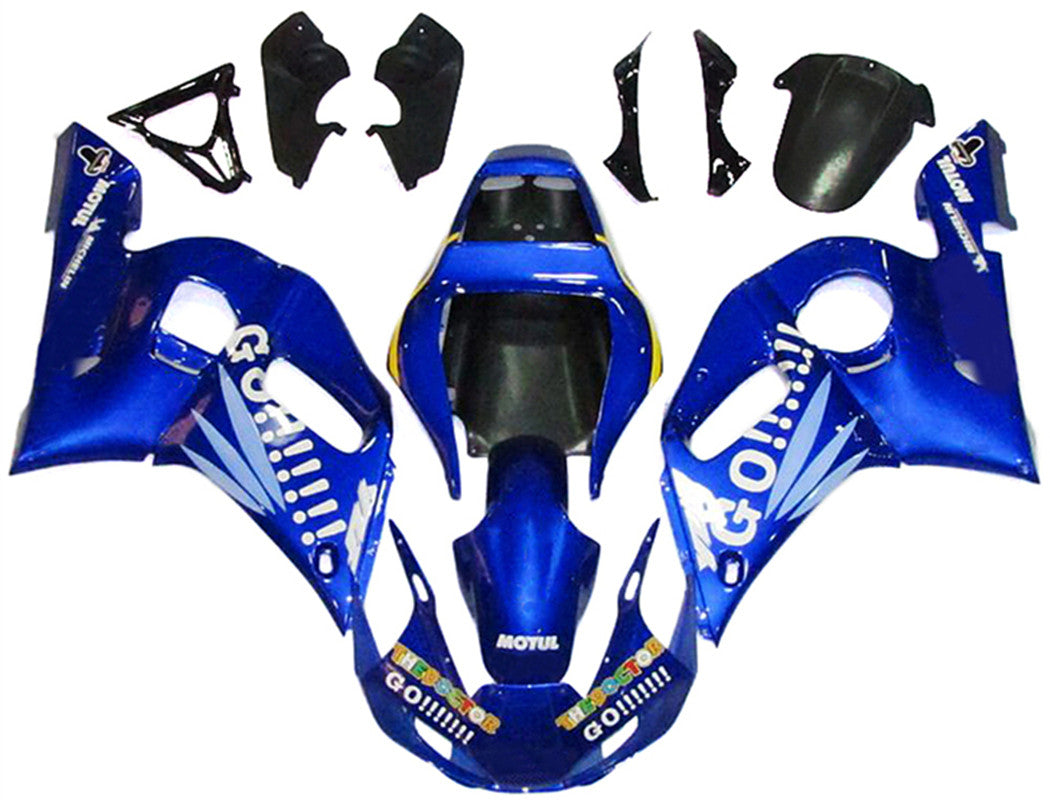 Blaues Verkleidungsset von Amotopart für Yamaha YZF 600 R6 1998–2002