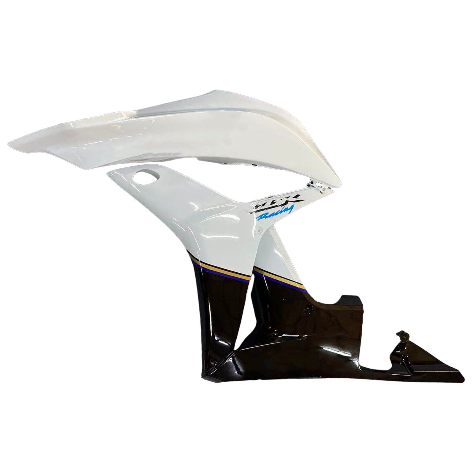 Amotopart 2007–2008 Honda CBR600RR Weiß Schwarz Blau Verkleidungsset