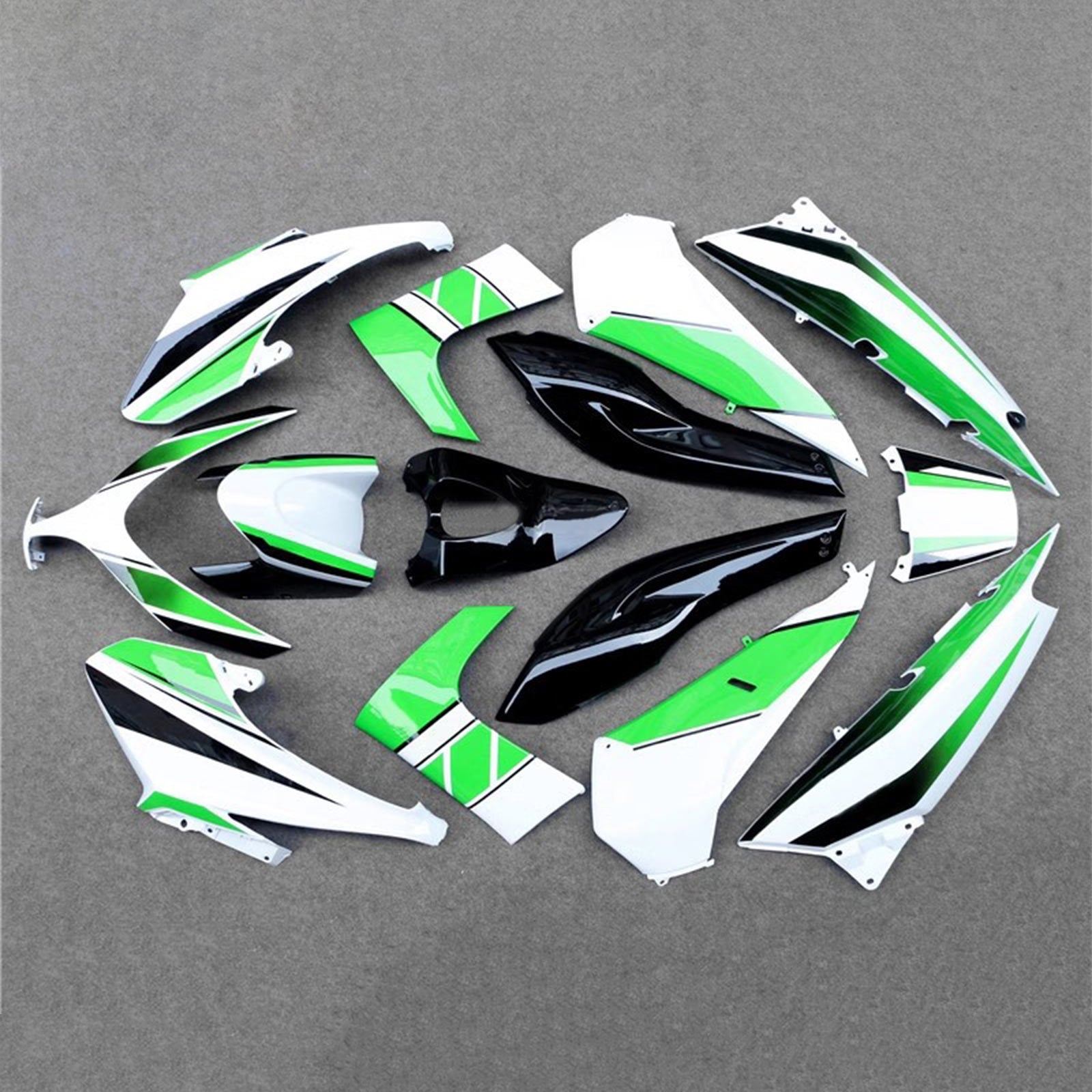 Amotopart 2008-2012 T-Max XP500 Yamaha green&White Fairing Kit