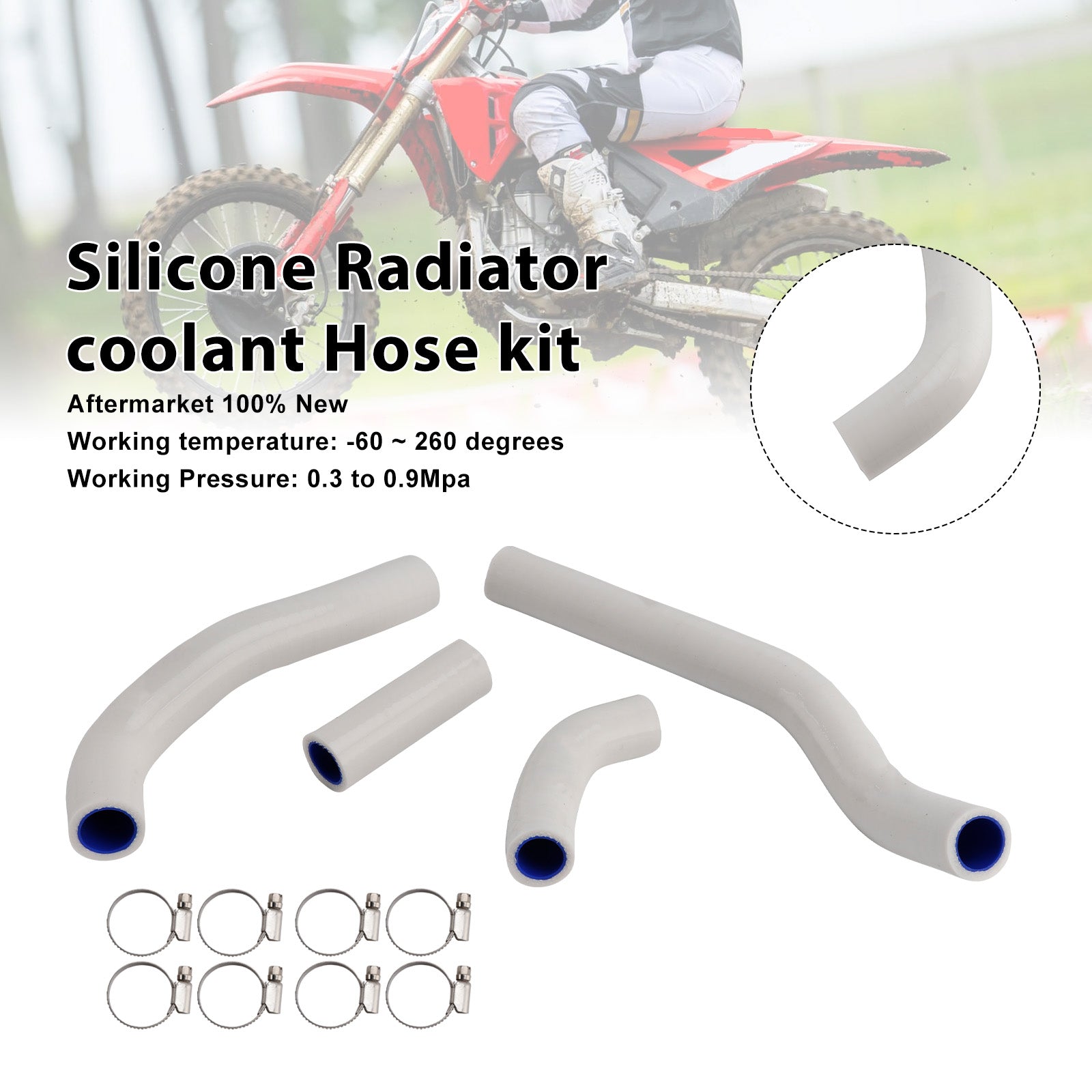 Honda CRF450R RX RWE 21-25 Silicone Radiator coolant Hose kit