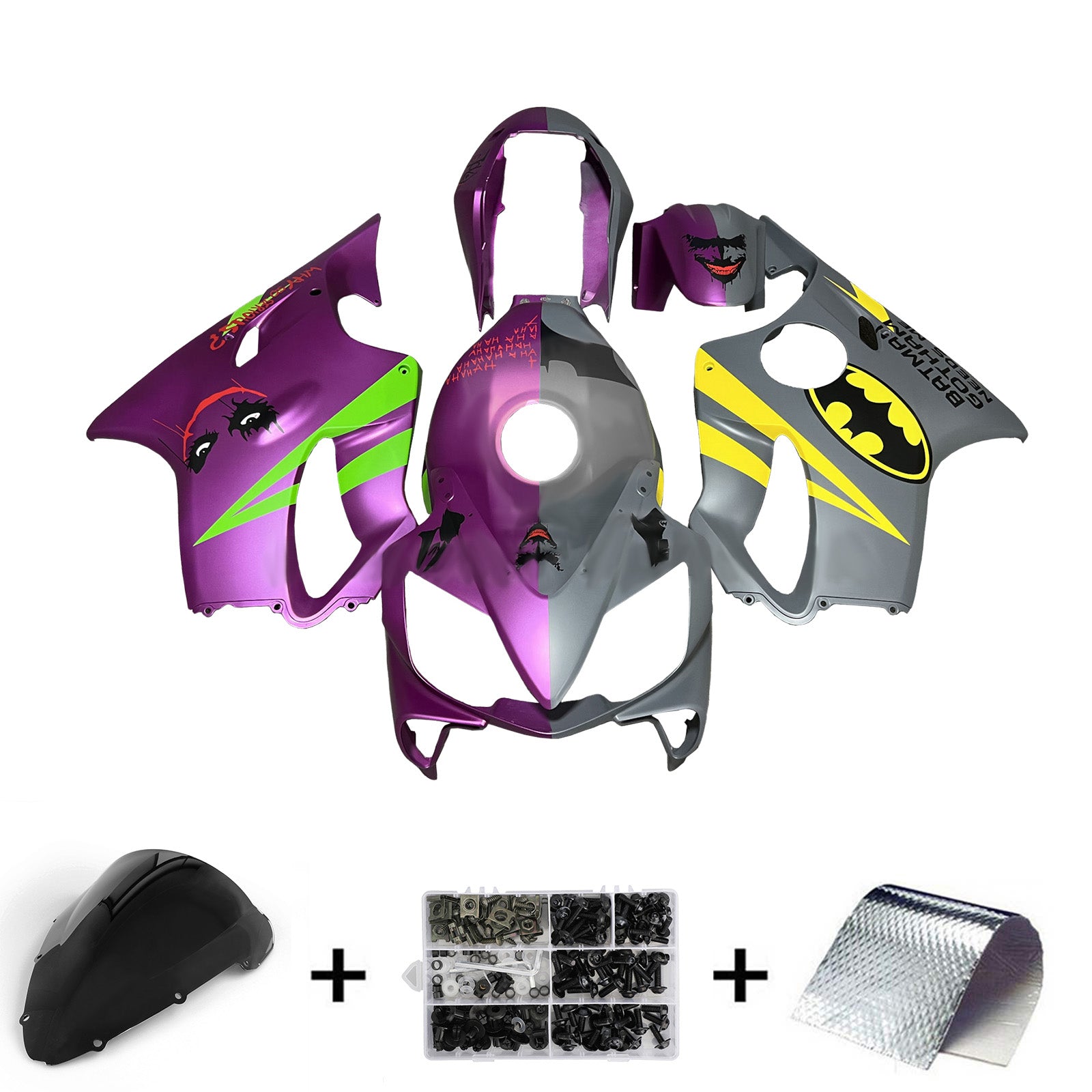 Amotopart 2004-2007 Honda CBR600 F4i Purple Grey Fairing Kit