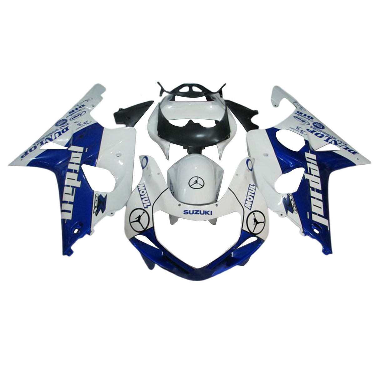 Amotopart 2000-2002 K1 K2 GSXR1000 Suzuki Blue&White Fairing Kit