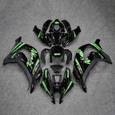 Amotopart 2016-2020 ZX10R Kawasaki Green&amp;Black Style2 Verkleidungsset