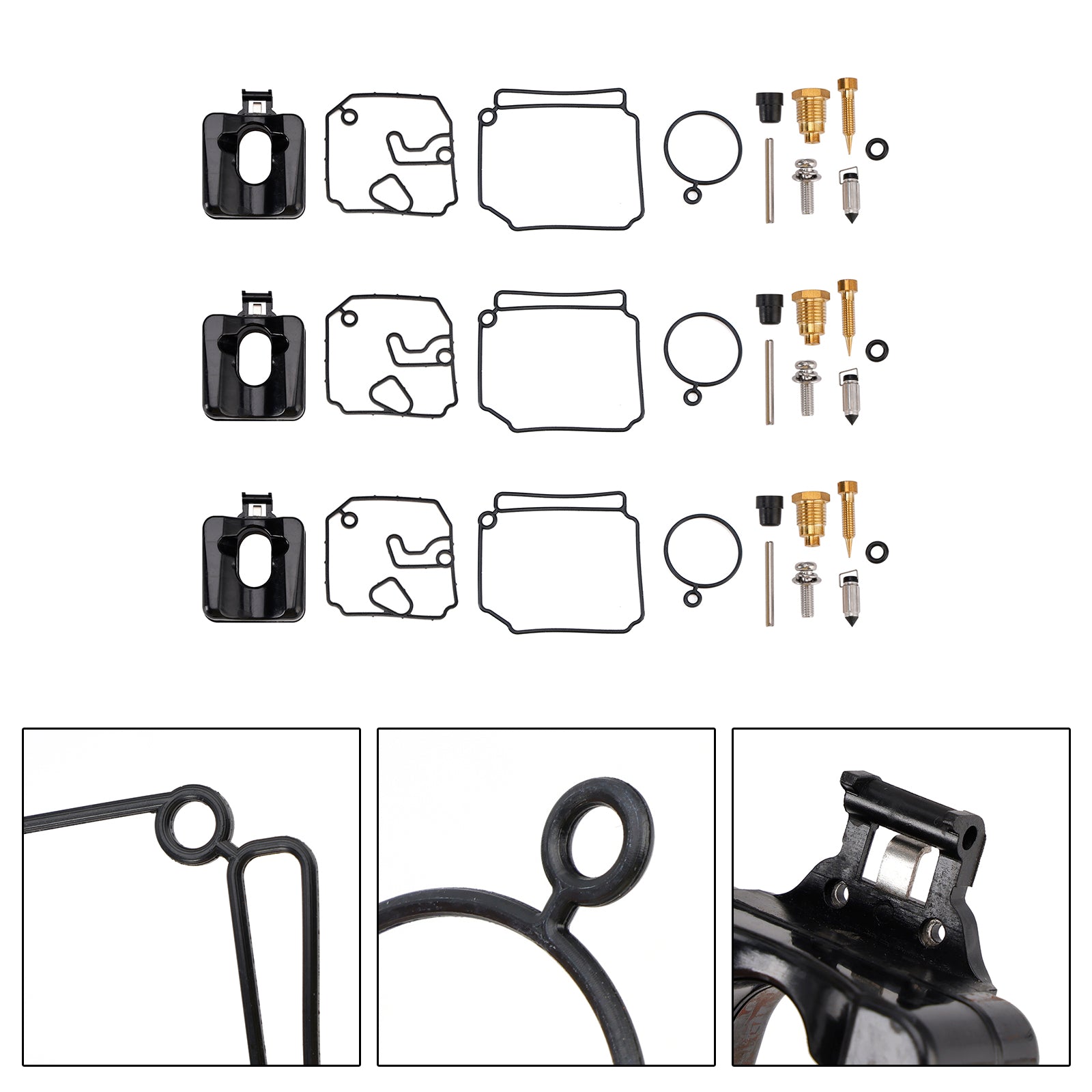 3X Kit de reparo de bomba de combustível de carburadores externos de 2 tempos Yamaha 40HP 50HP