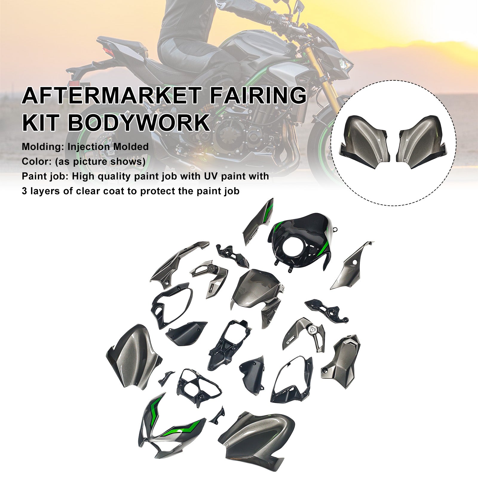 Amotopart 2025-2026 Kawasaki Z900 Fairing Kit Collection