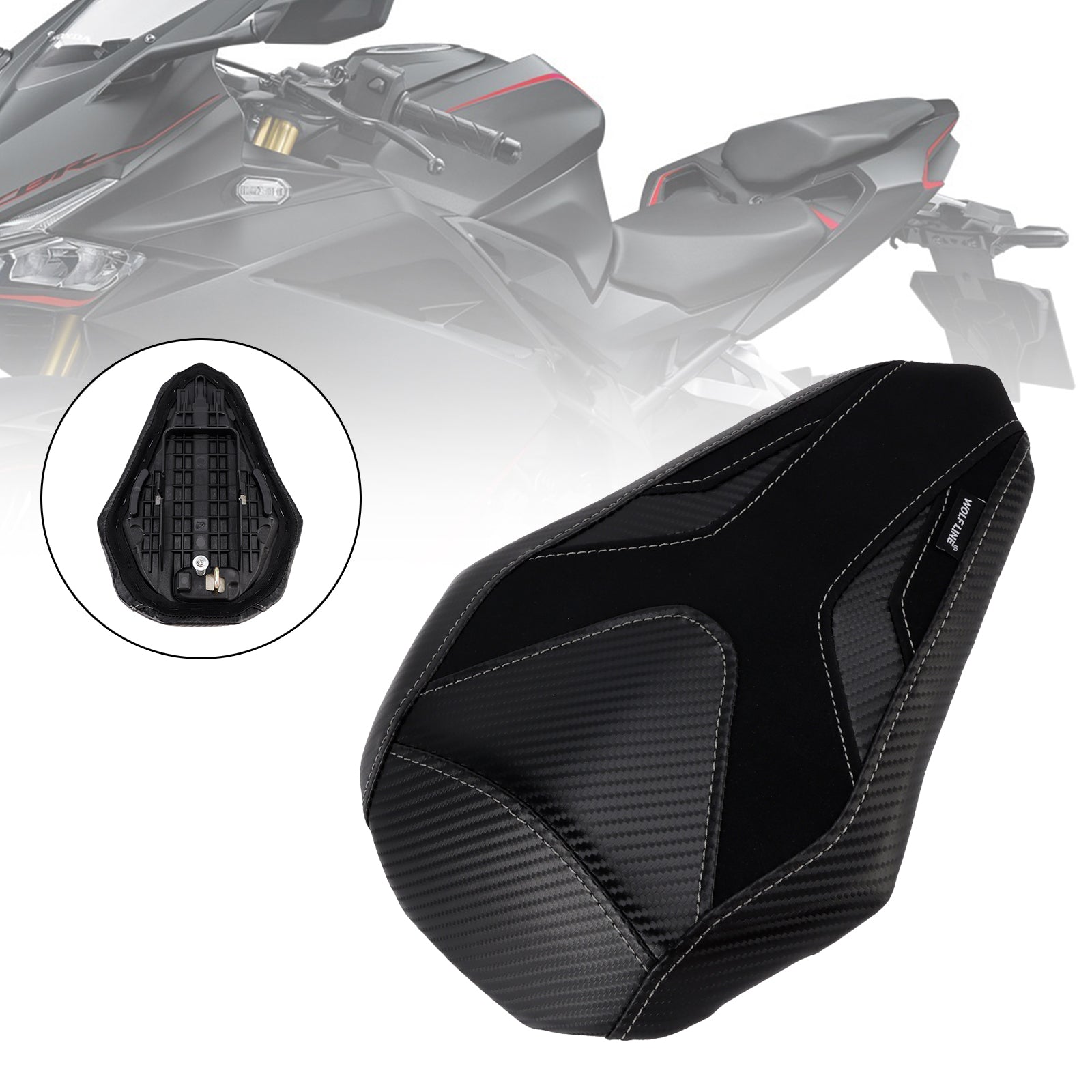 2017-2024 Honda Cbr250Rr Rear Passenger Seat Cushion Pillion Flat Multi