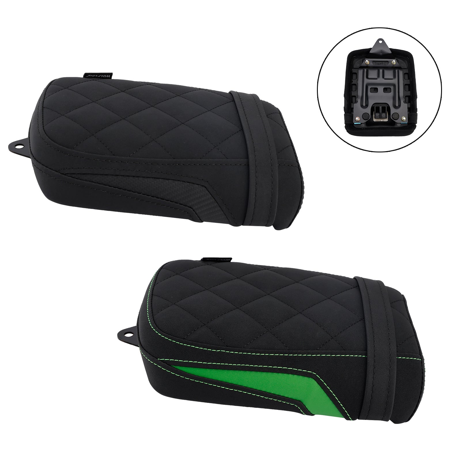 24-25 Kawasaki Eliminator 500 Rear Seat Passenger Cushion Flat Pu Black