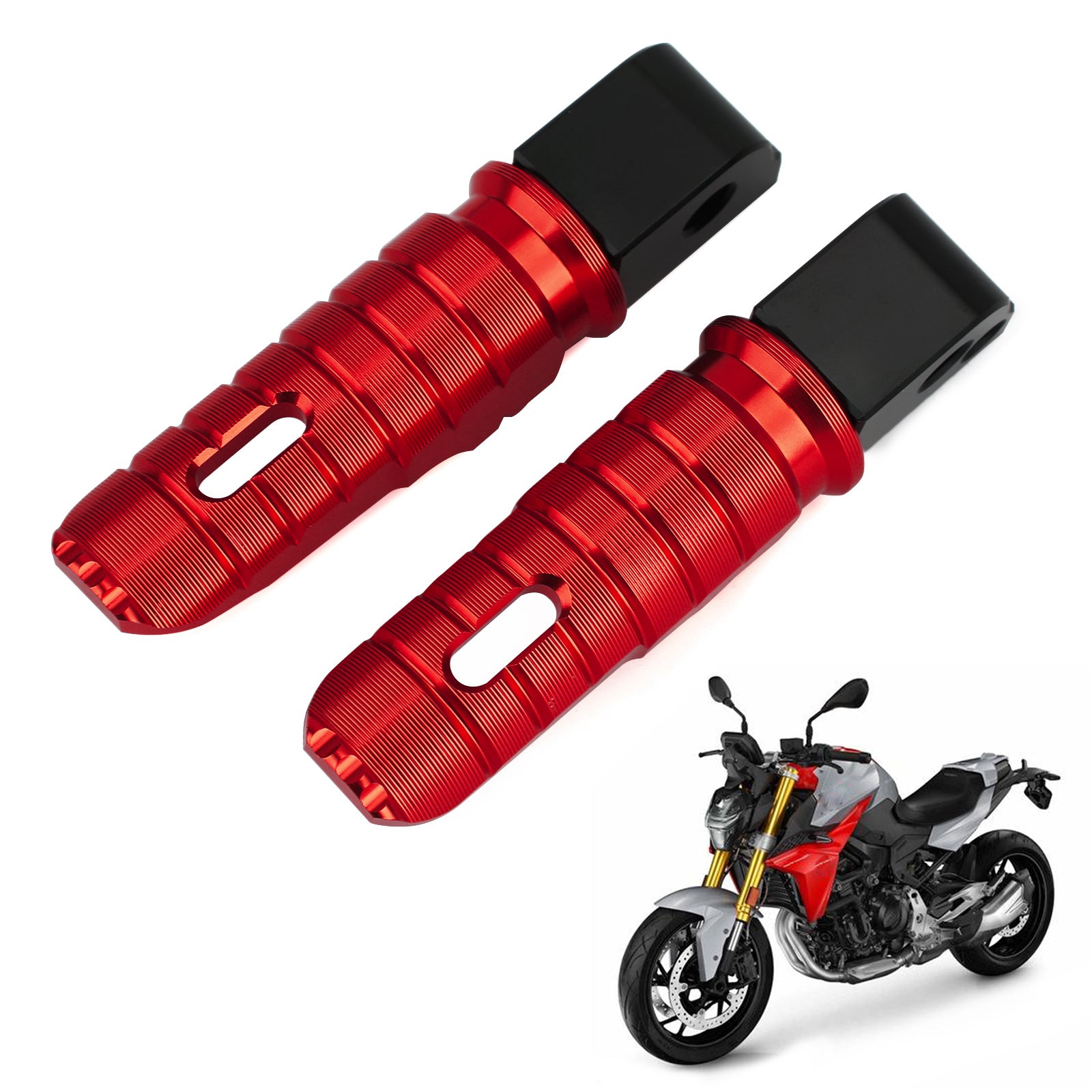 BMW R NINET F900R F900XR R1200R R1200RS R1250R Red Rear Footrests Foot Peg